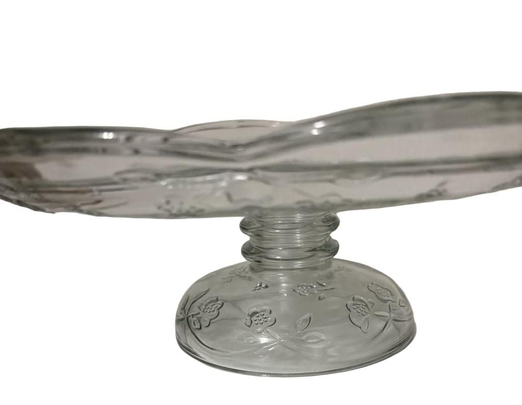 Anchor Hocking Savannah Clear Cake Plate with Glass Dome 8
