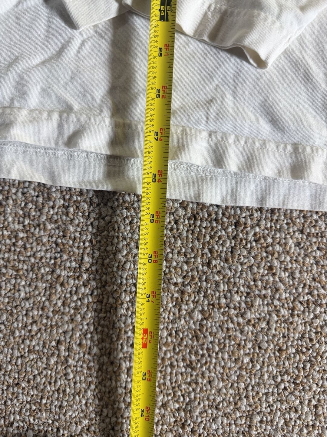 Tommy Hilfiger Long Sleeve Pocket Tee Size M Off White 7