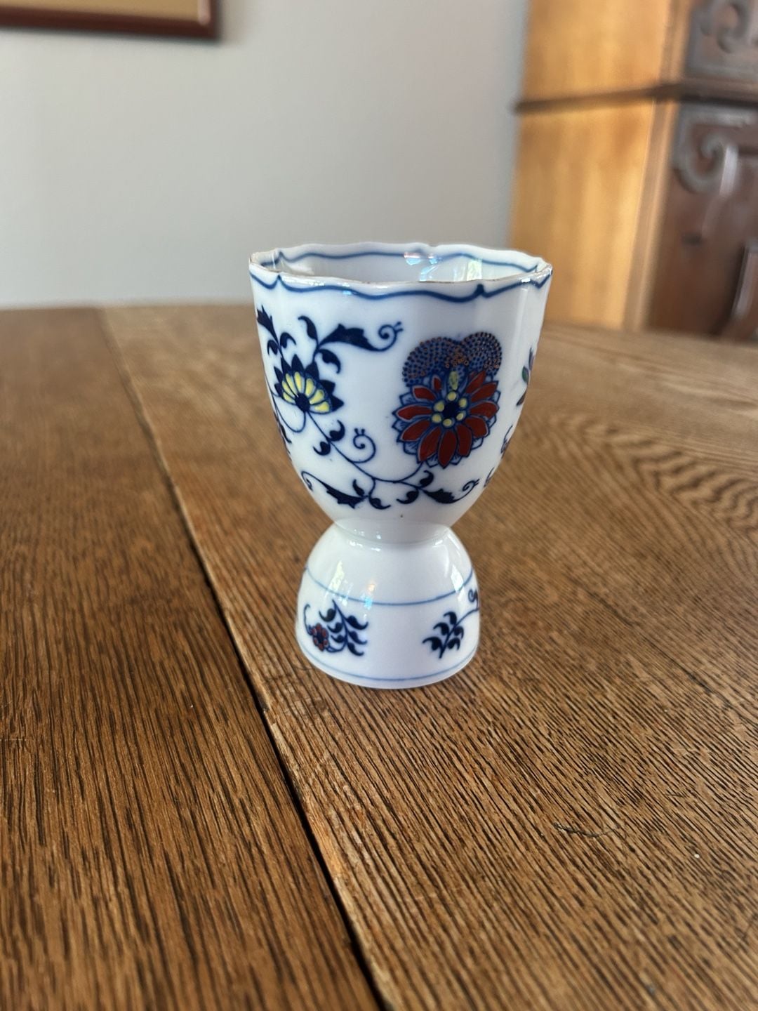 Blue Danube Double Egg Cup Onion Pattern 2