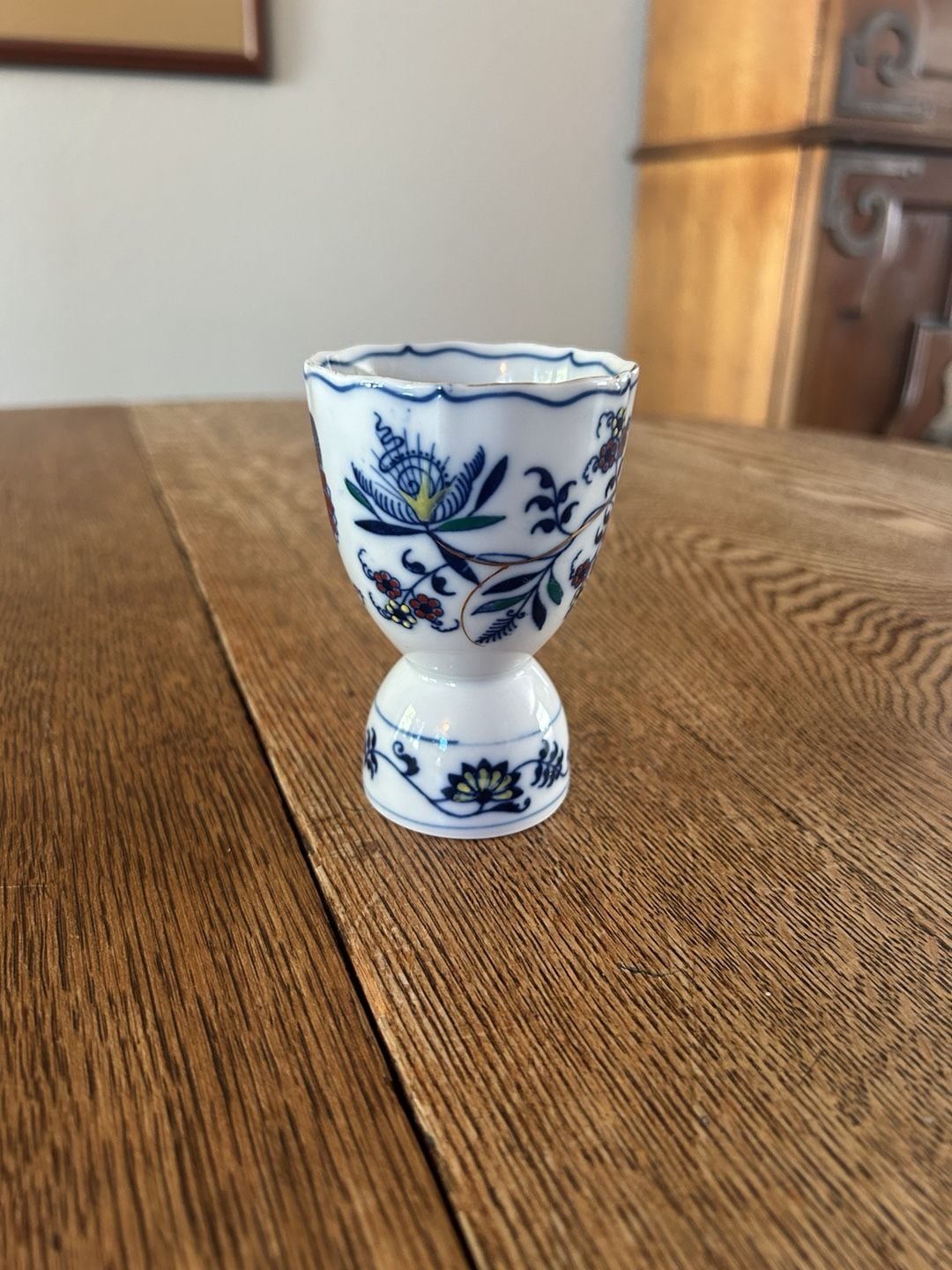 Blue Danube Double Egg Cup Onion Pattern 3