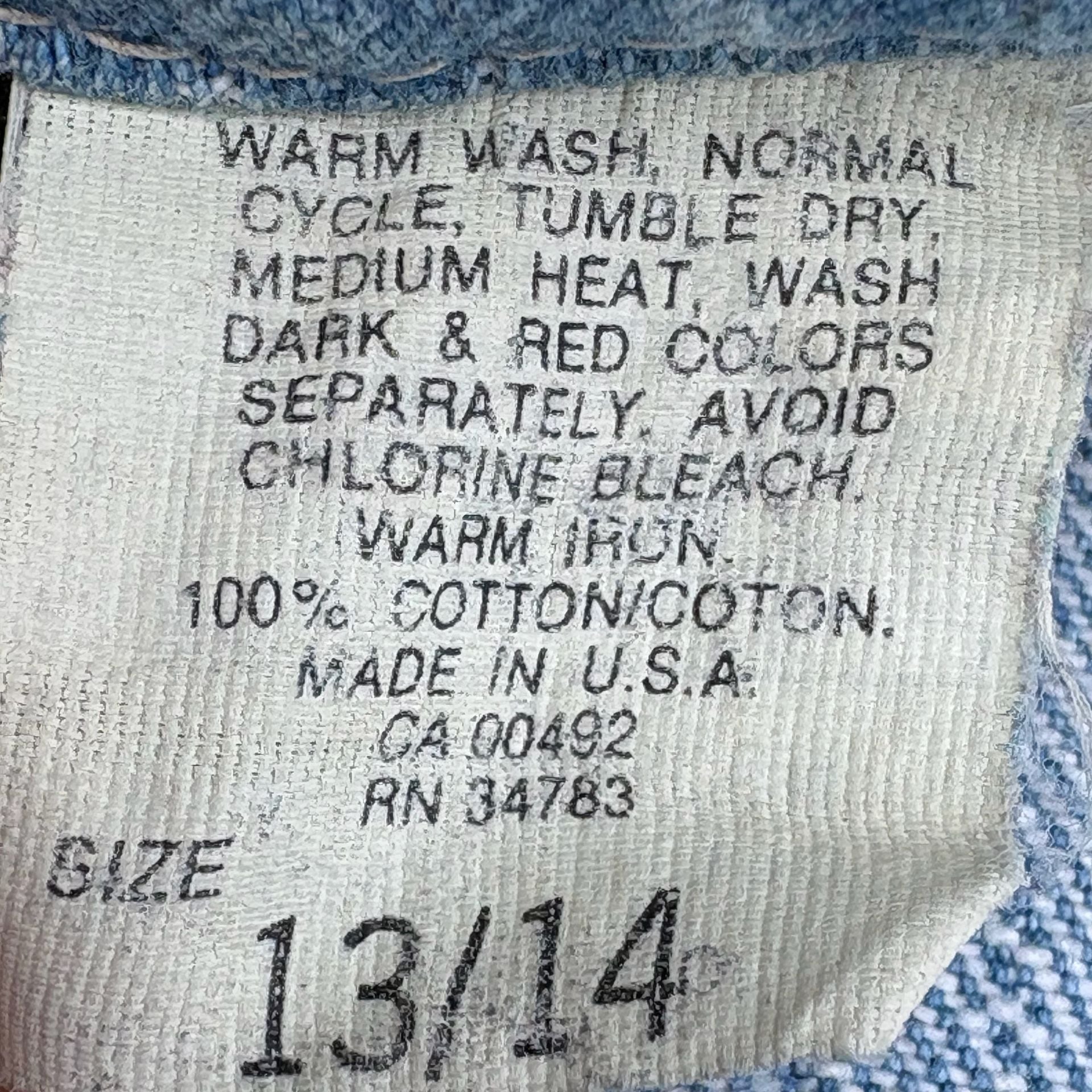 VTG 80s Ms Lee Pinstripe Denim Vest Medium 13/14 Railroad Stripe Made In USA 7