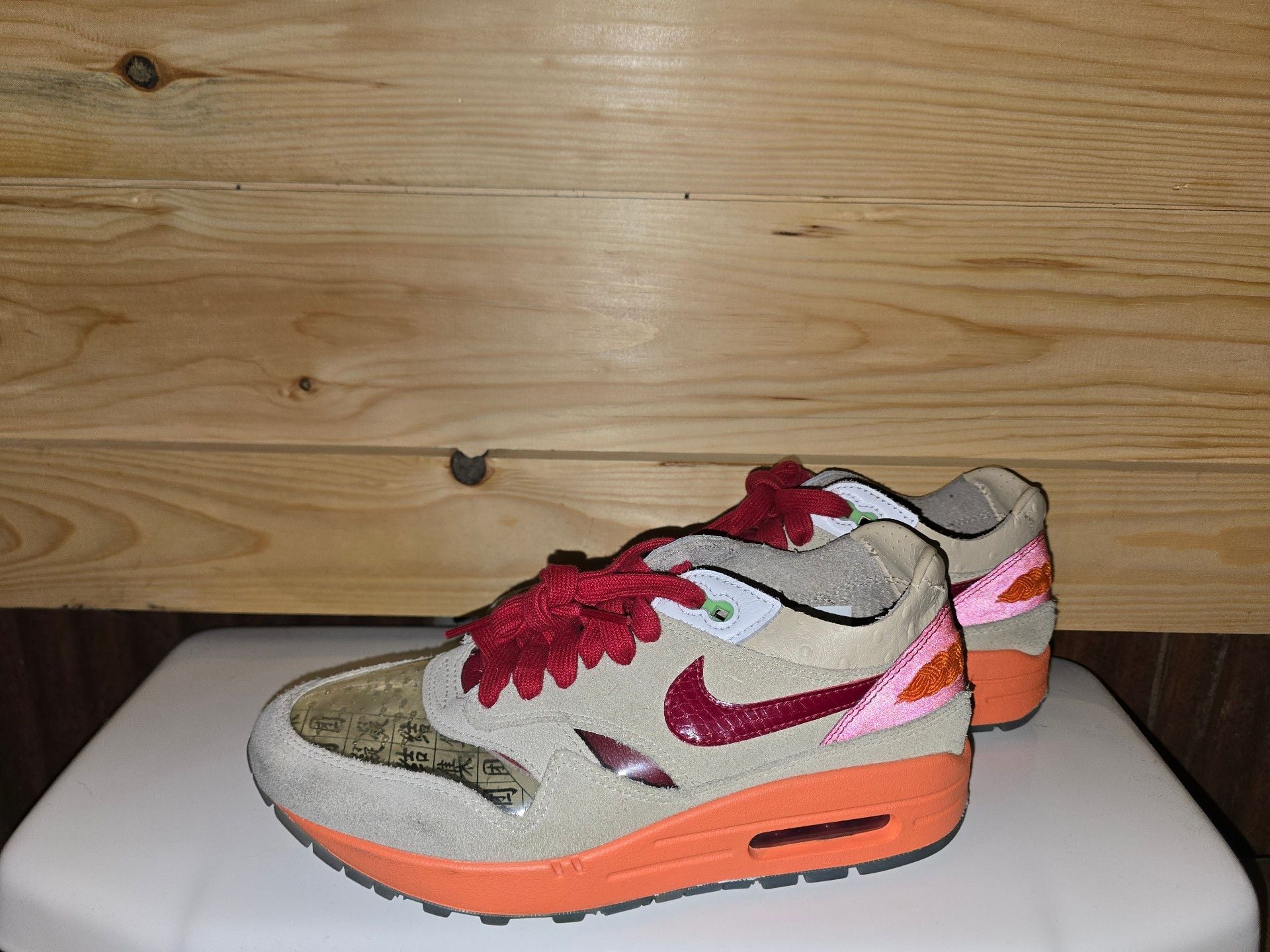 Nike Air Max 1 CLOT Kiss of Death Net Deep Red Orange Blaze DD1870-100 3