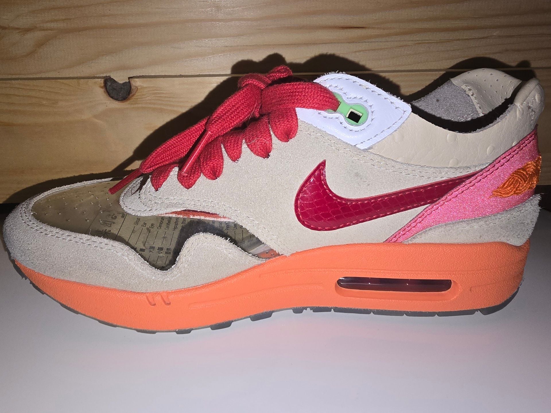 Nike Air Max 1 CLOT Kiss of Death Net Deep Red Orange Blaze DD1870-100 9