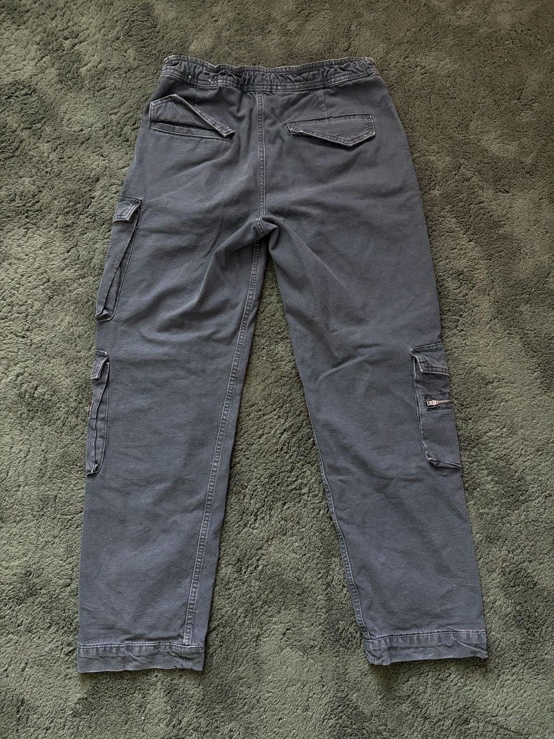 Zara Cargo Pants Size M Grey Multi-Pocket 7