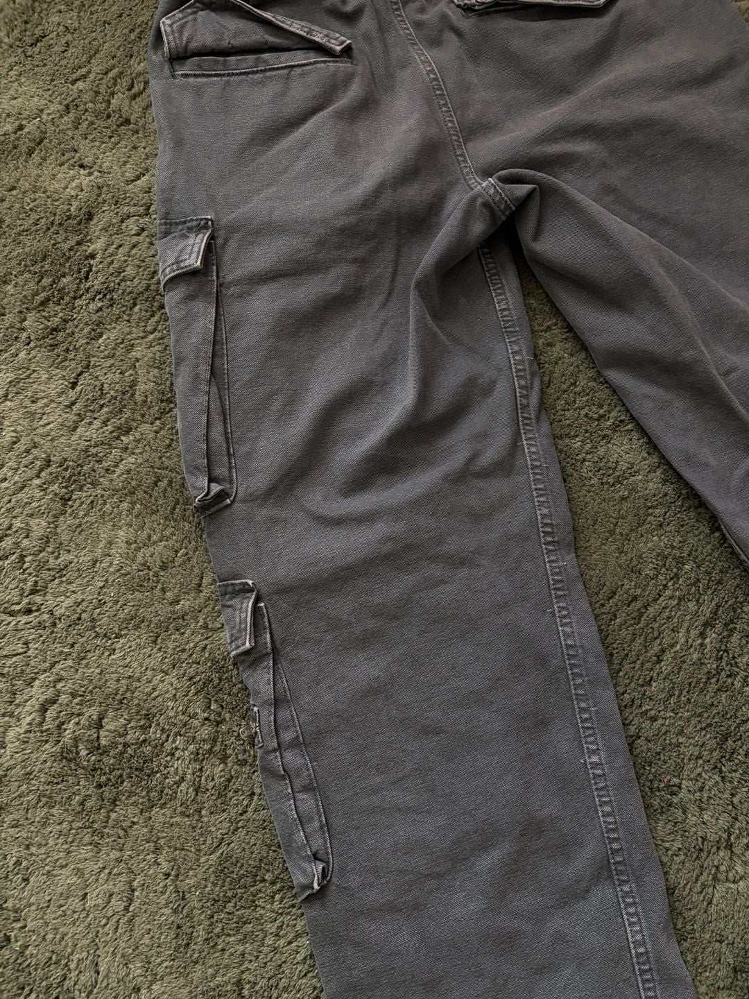 Zara Cargo Pants Size M Grey Multi-Pocket 9
