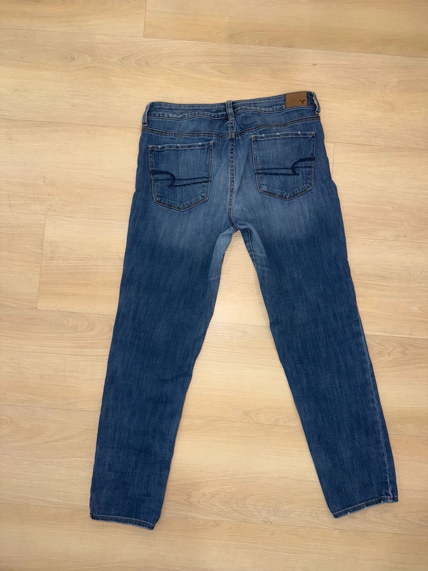 American Eagle Super Stretch Skinny Jeans Size 12 Regular Blue 3