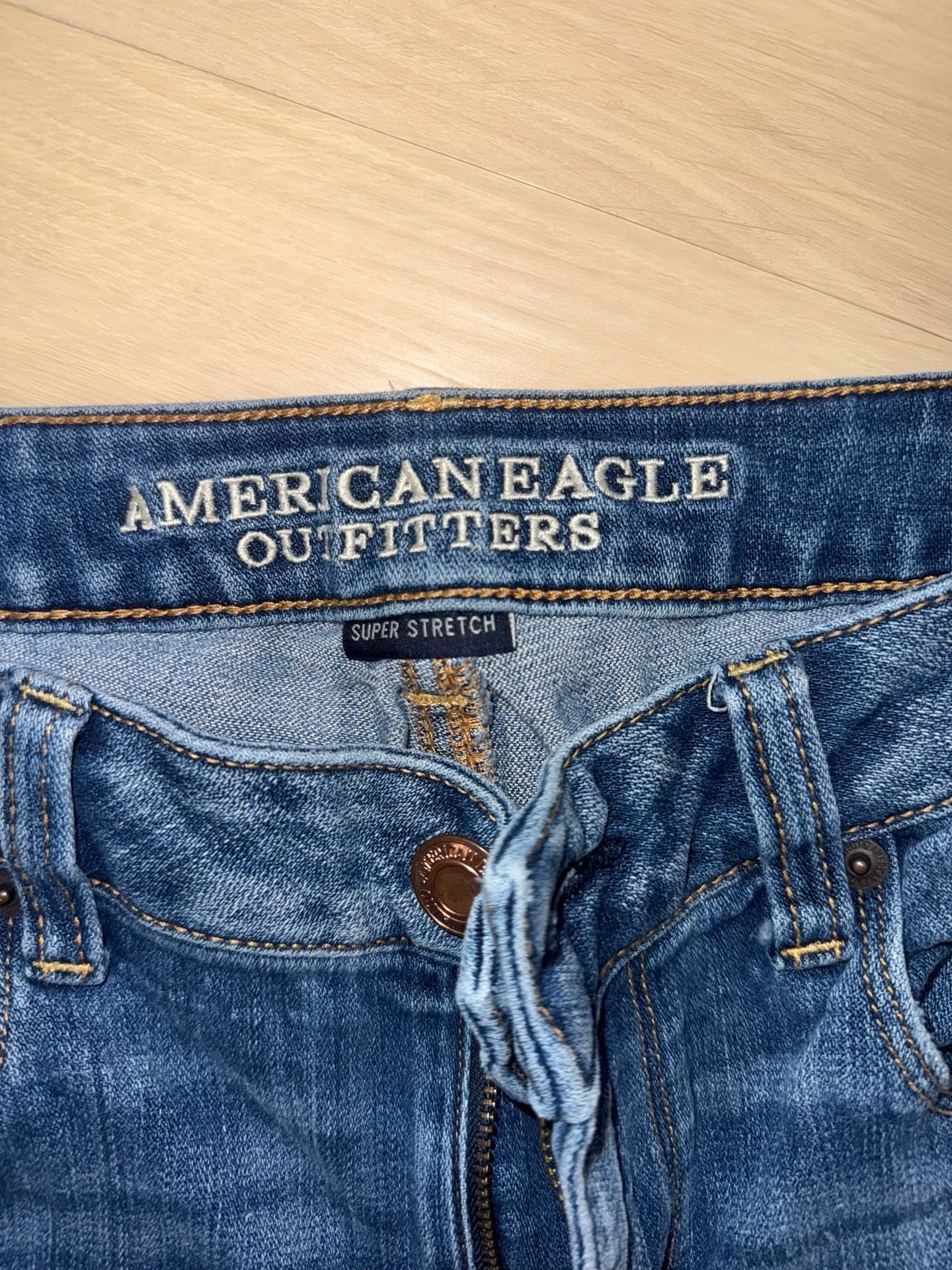 American Eagle Super Stretch Skinny Jeans Size 12 Regular Blue 4