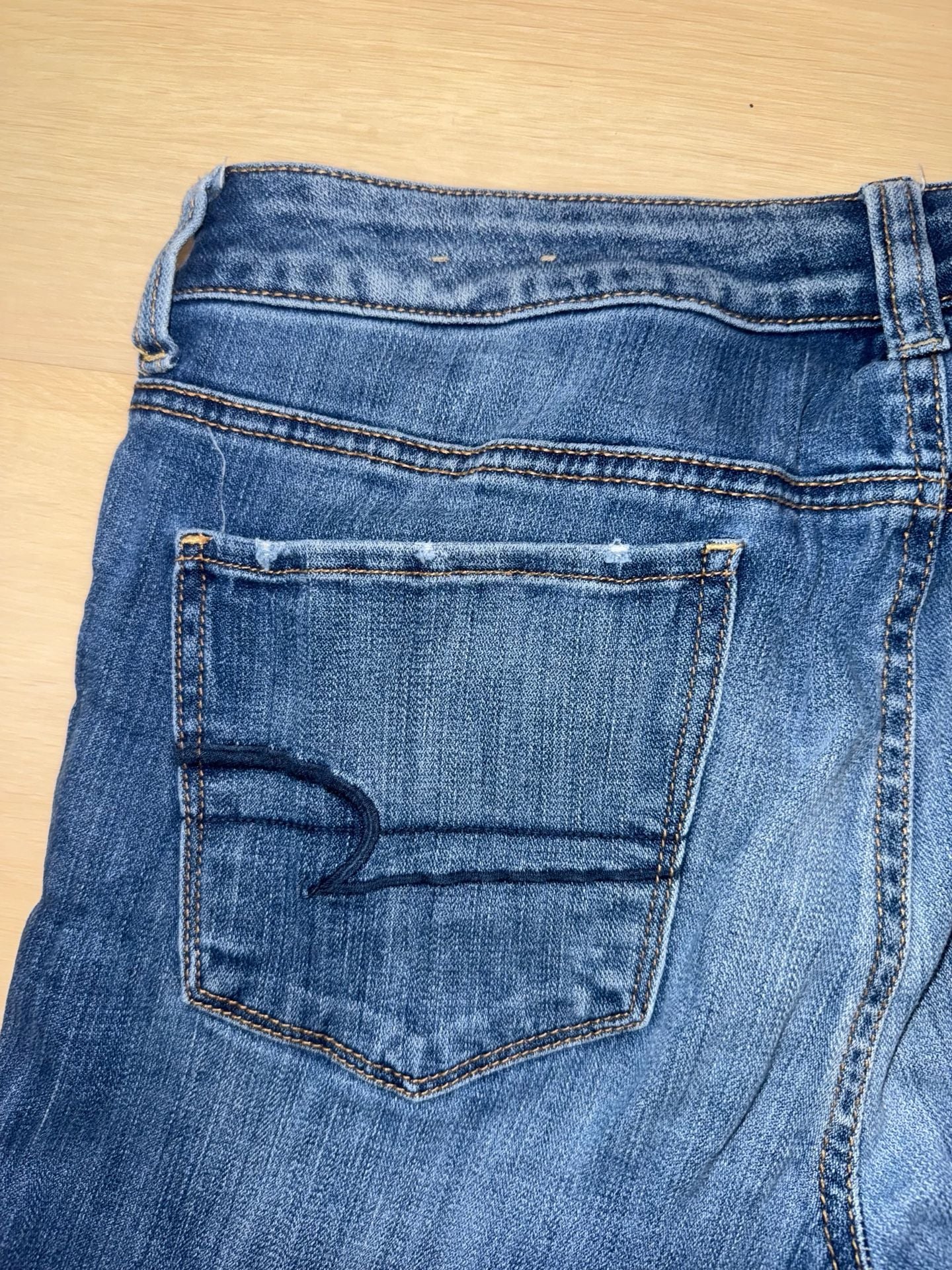 American Eagle Super Stretch Skinny Jeans Size 12 Regular Blue 8