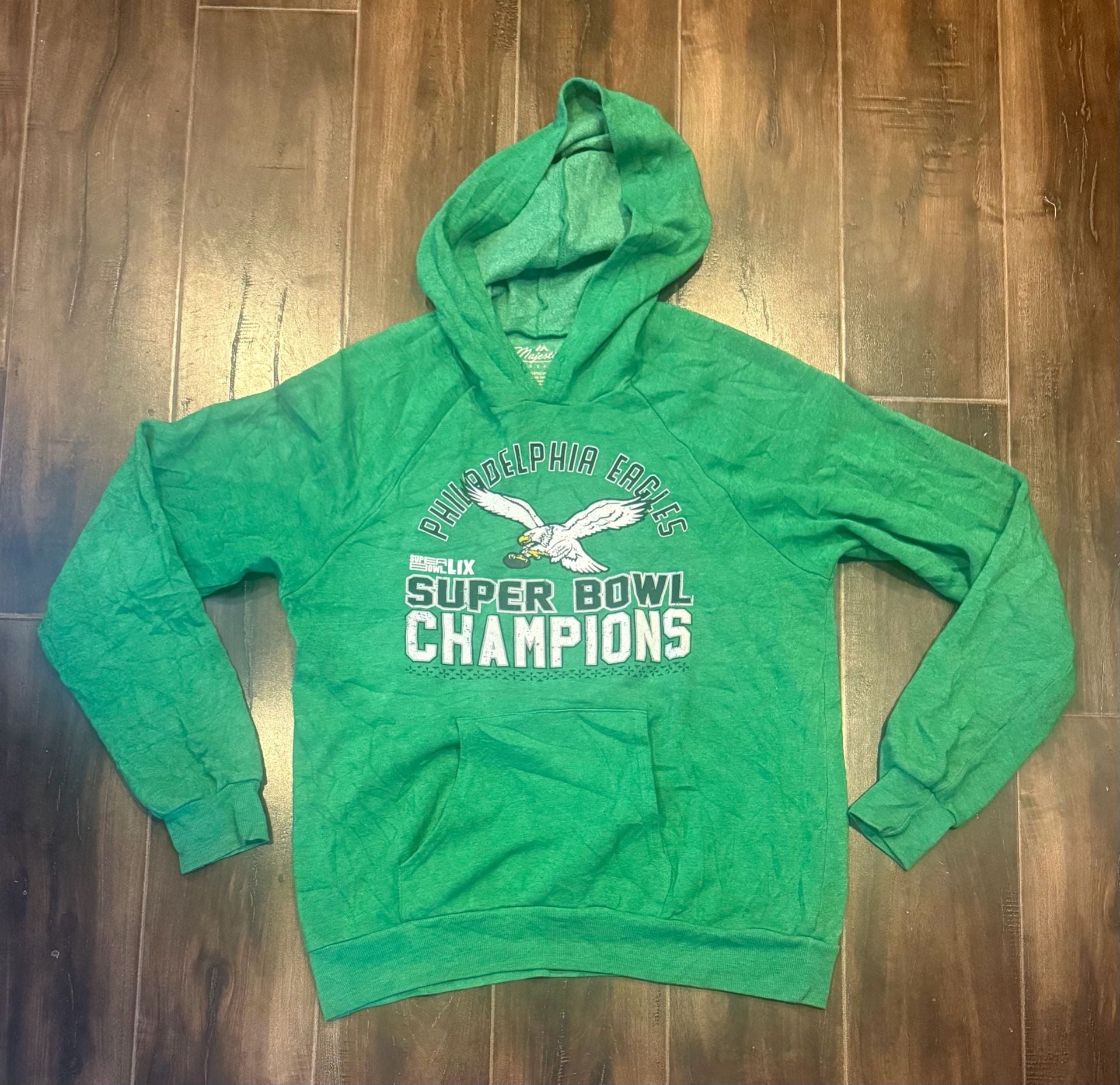 Majestic Threads Philadelphia Eagles Super Bowl Hoodie Size M 2