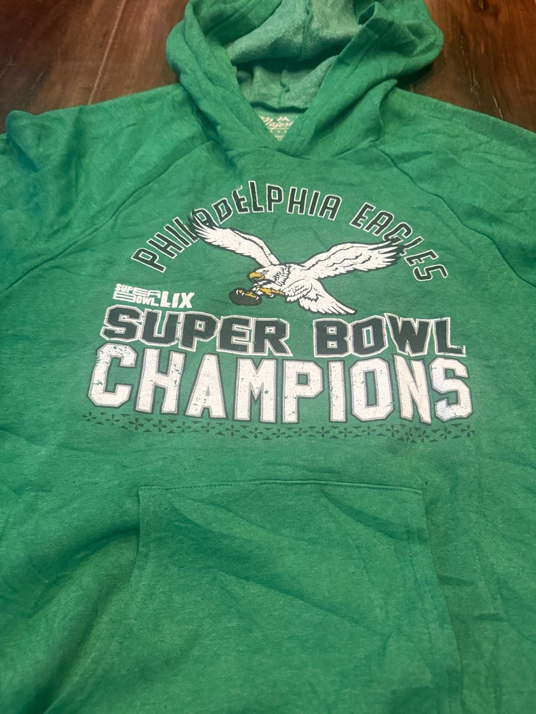 Majestic Threads Philadelphia Eagles Super Bowl Hoodie Size M 3