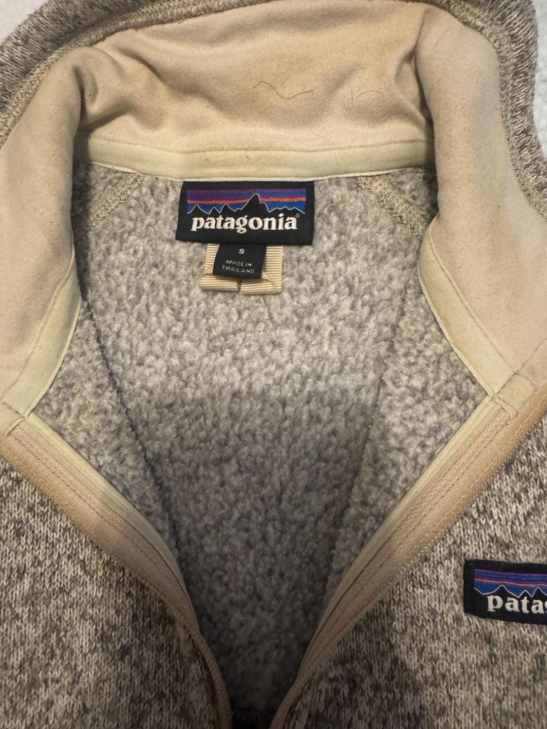 Patagonia Better Sweater 1/4 Zip Size S Fleece Pullover Heather Beige 4