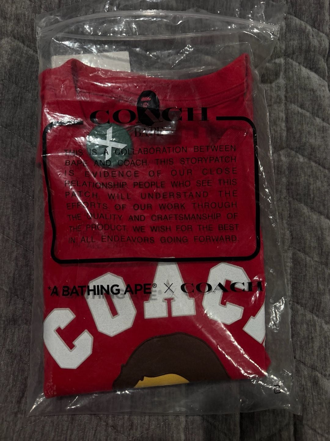 A Bathing Ape x Coach T-Shirt Red Graphic 7