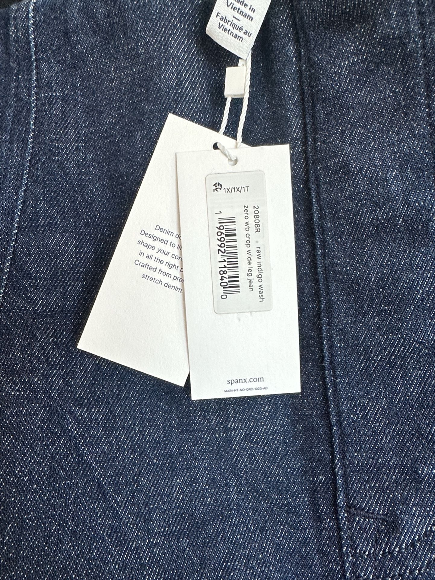 Spanx Wide Leg Jeans Size 1X Dark Wash Denim Pants 8