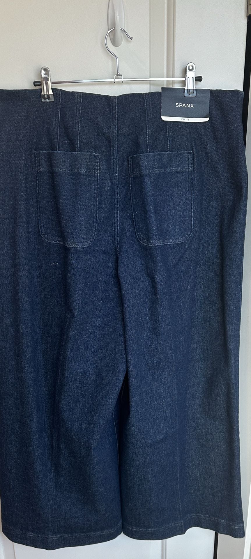 Spanx Wide Leg Jeans Size 1X Dark Wash Denim Pants 3