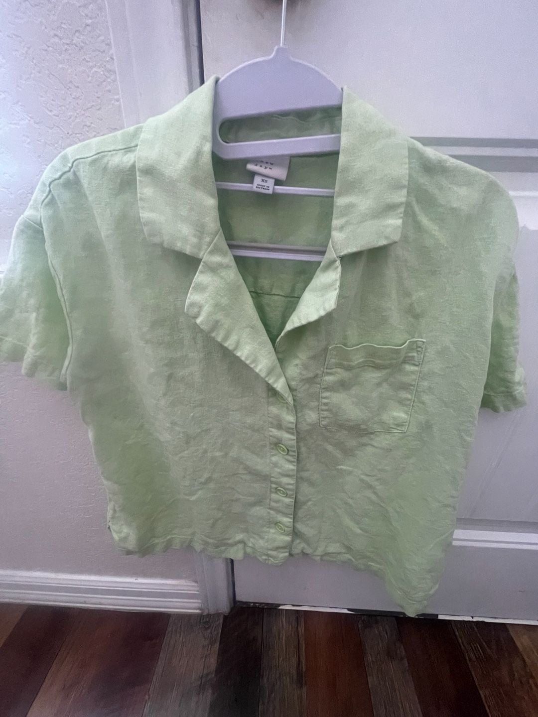 A New Day Short Sleeve Button Down Shirt Size XS 2