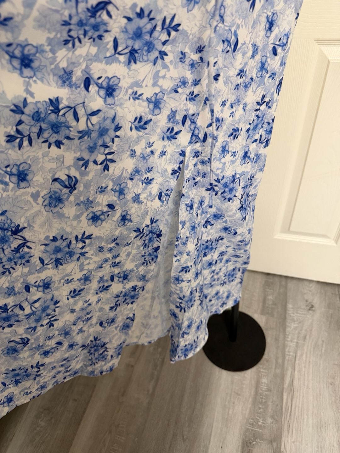 Floral Blue And White Dress With Bow/162 8