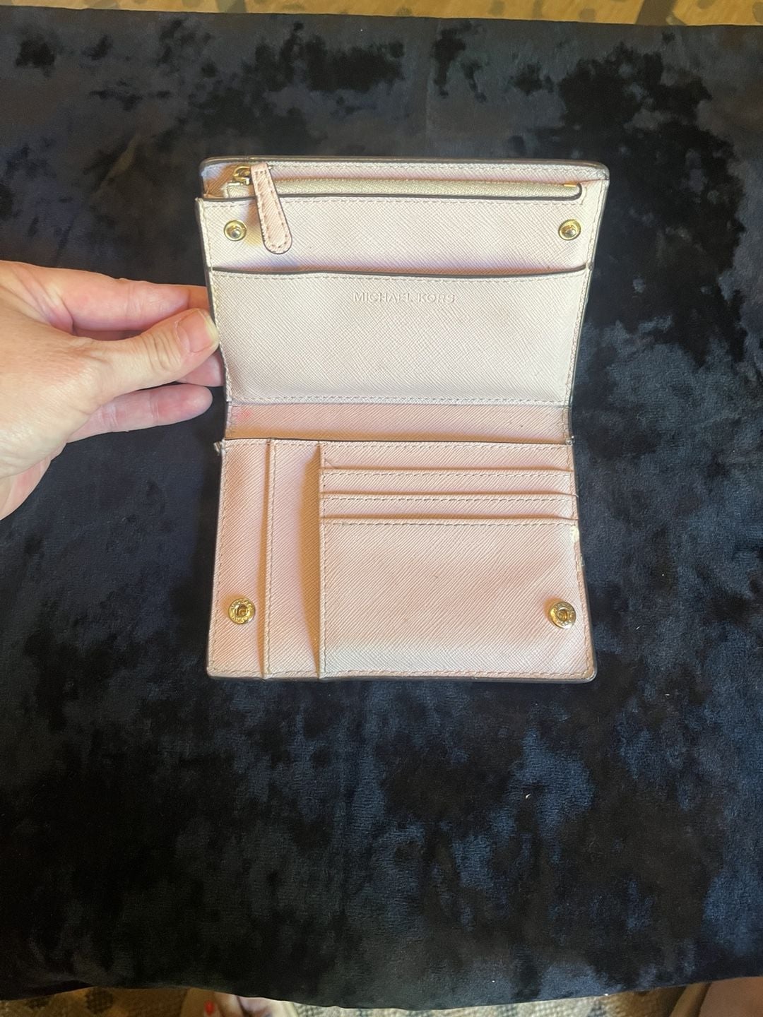 Michael Kors Saffiano Leather Pink Bifold Wallet 3