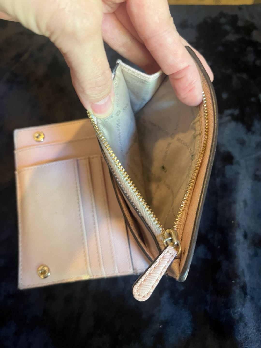 Michael Kors Saffiano Leather Pink Bifold Wallet 4