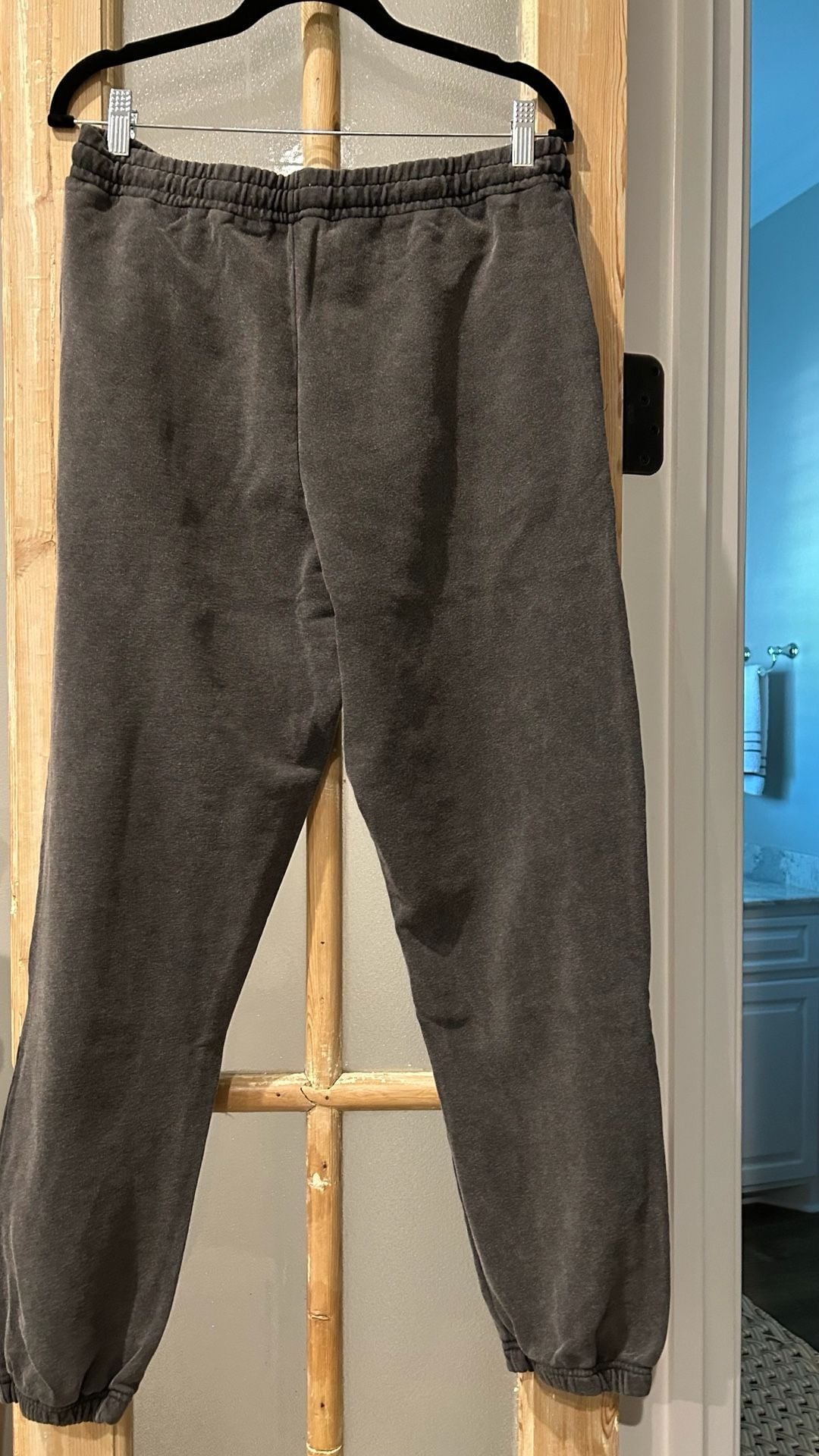 Something Navy Drawstring Sweatpants Size L “Washed Black”New With Tags 3