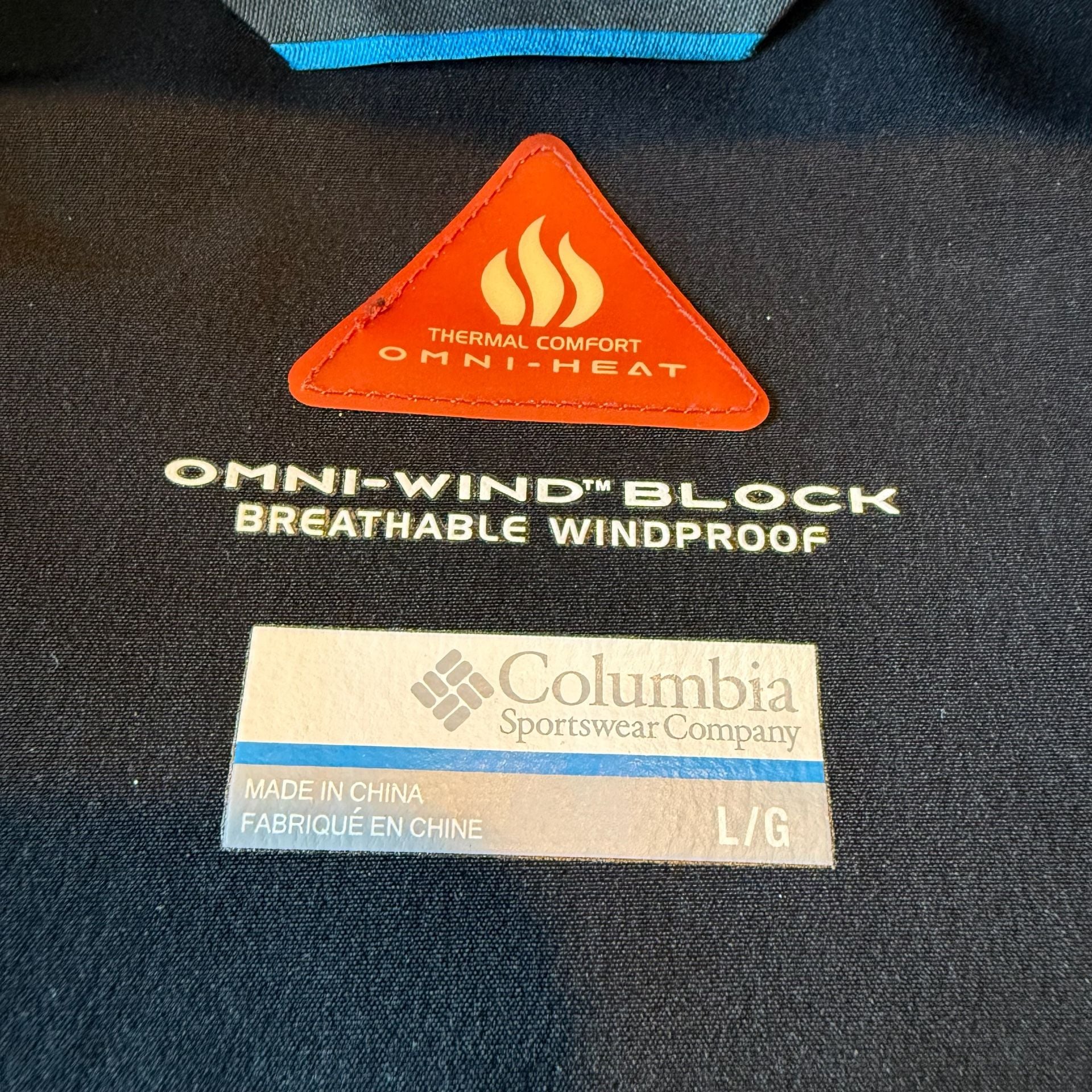 Columbia Omni Heat Jacket Mens Large L Black Softshell Windproof Winter Coat 4