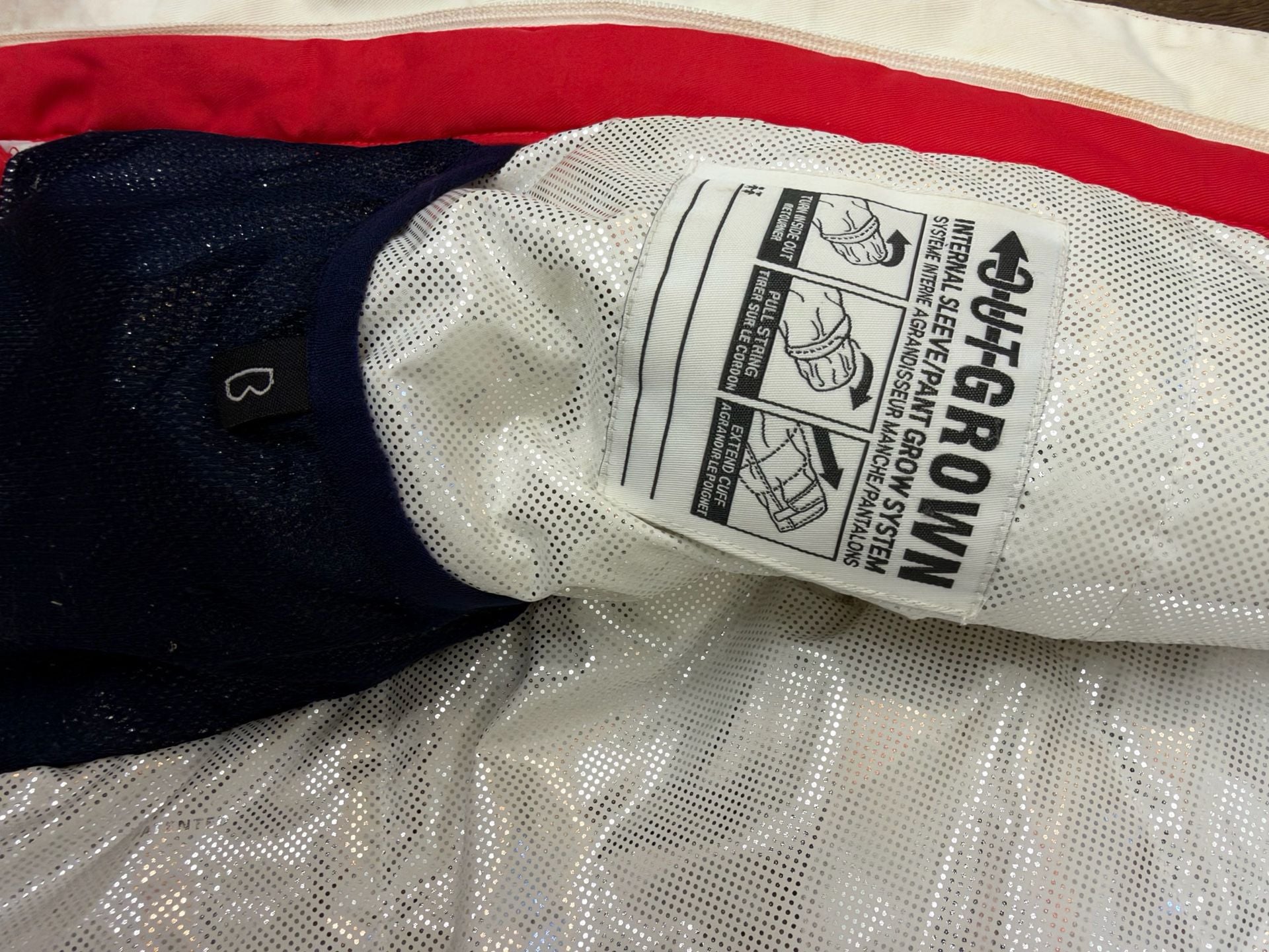 Columbia Omni-Heat Winter Jacket L (14/16) Red White Hooded Ski Snow 8