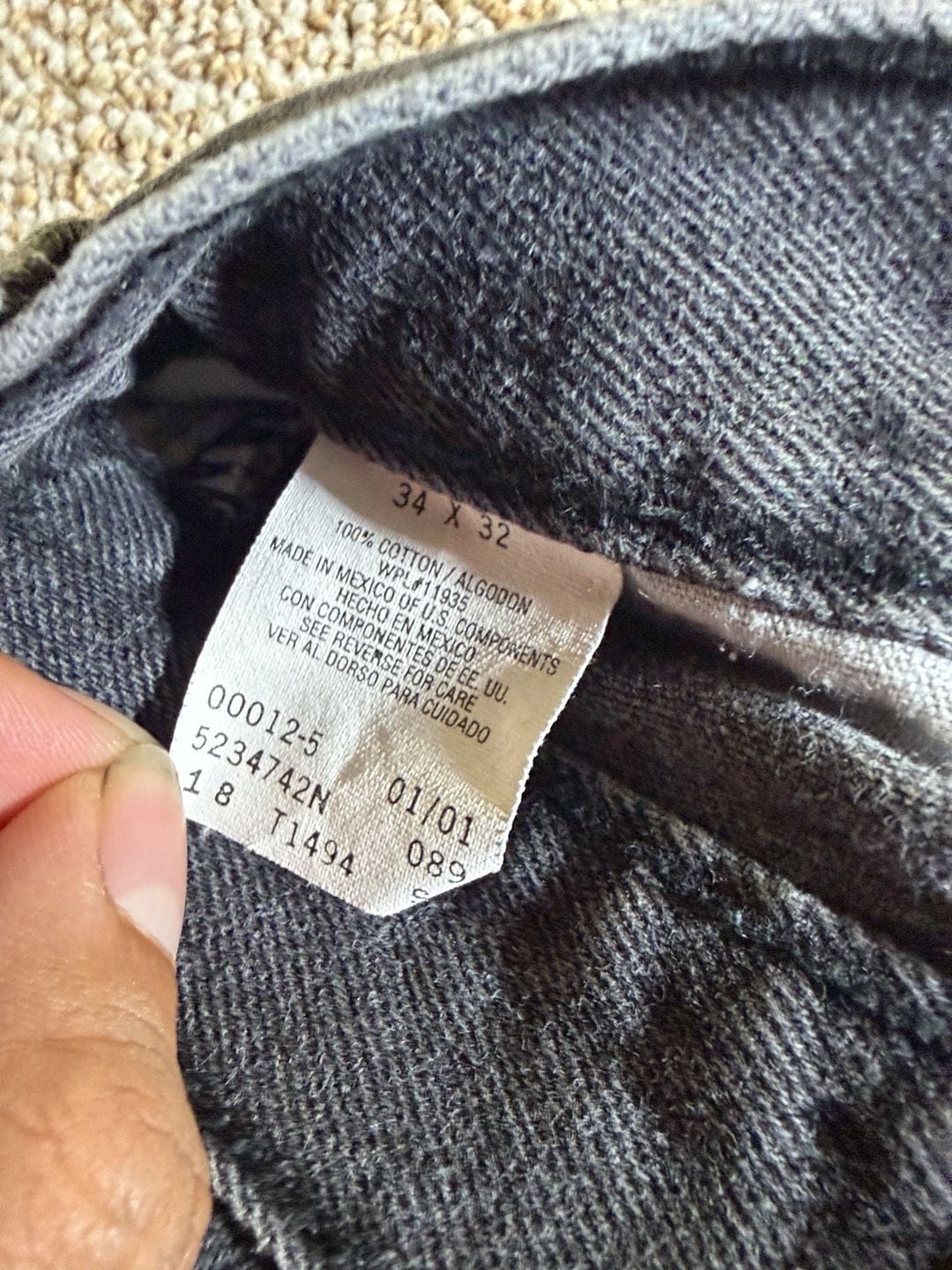 Arizona Jean Co. Classic Jeans Black Faded Denim 9