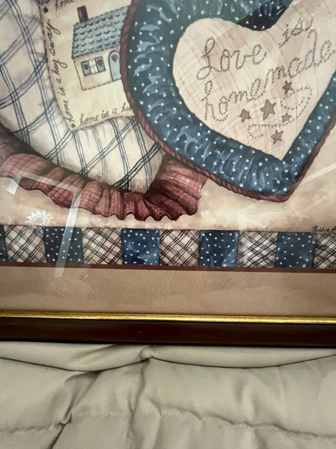Vintage Home Interiors & Gifts Robbin Allen Framed Art “Love Is Homemade”Art 3