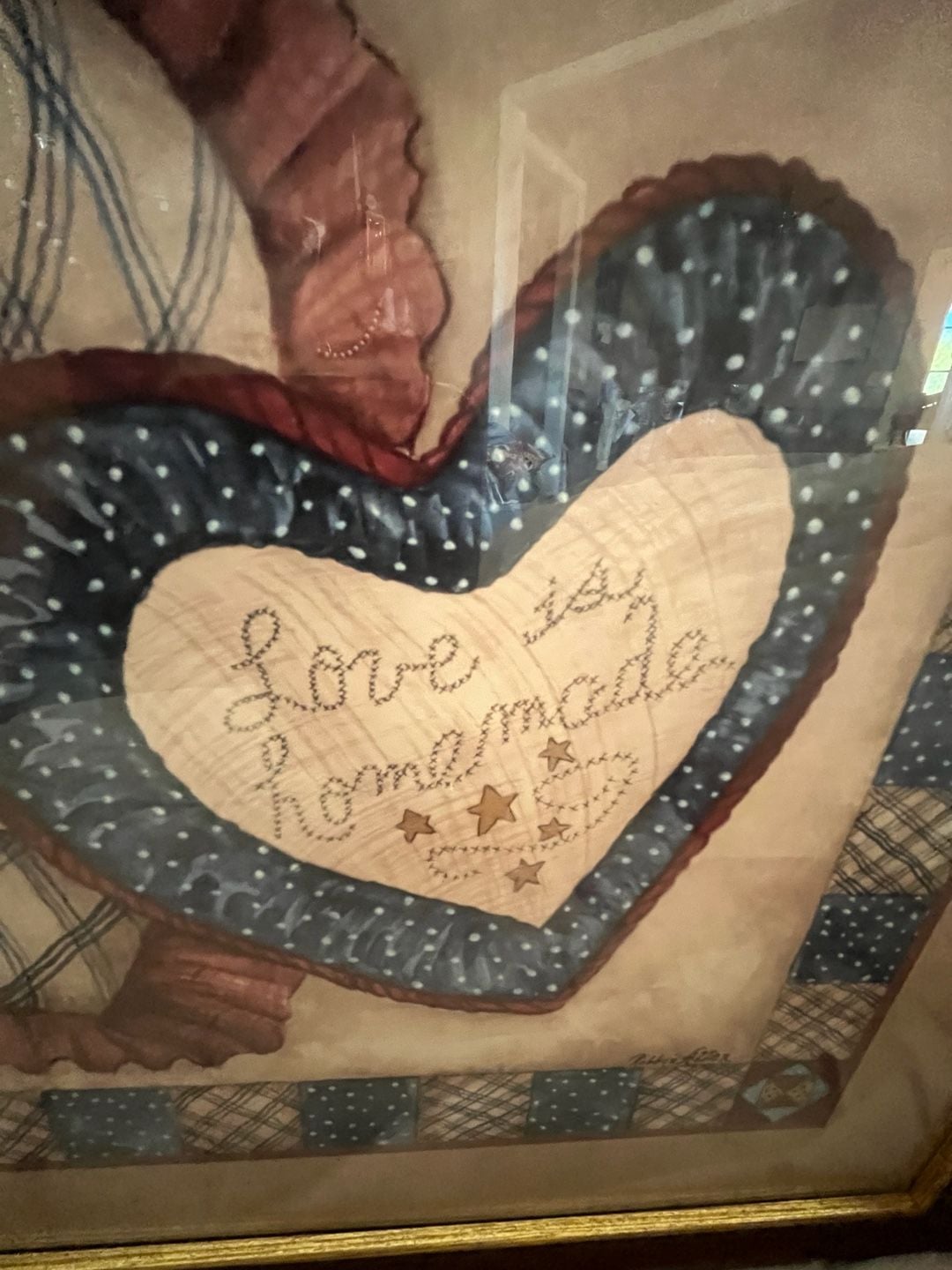 Vintage Home Interiors & Gifts Robbin Allen Framed Art “Love Is Homemade”Art 5