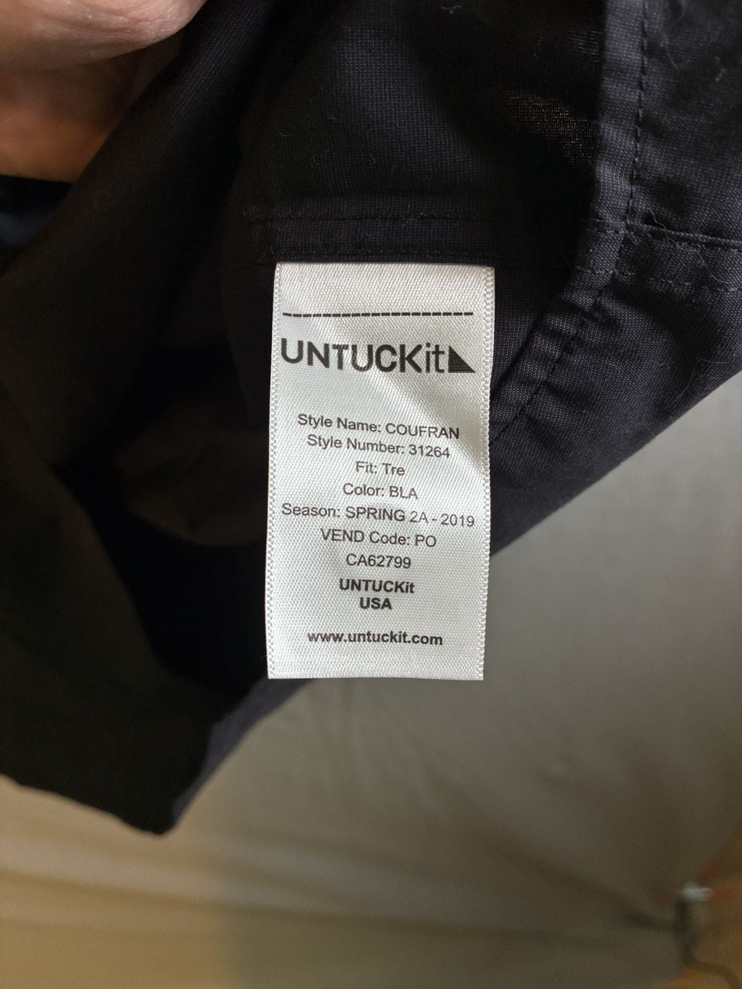 UNTUCKit Coufran Short-Sleeve Button Shirt XL Tall Regular Black 100% cotton 4