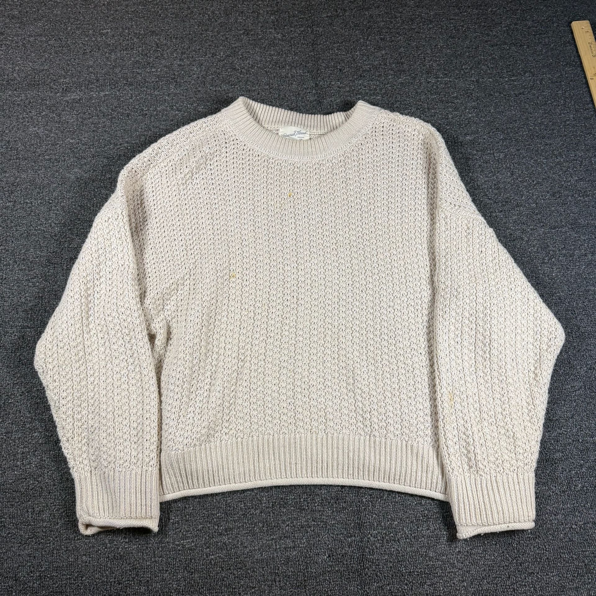 Universal Thread Pullover Sweater Cream Size L 2