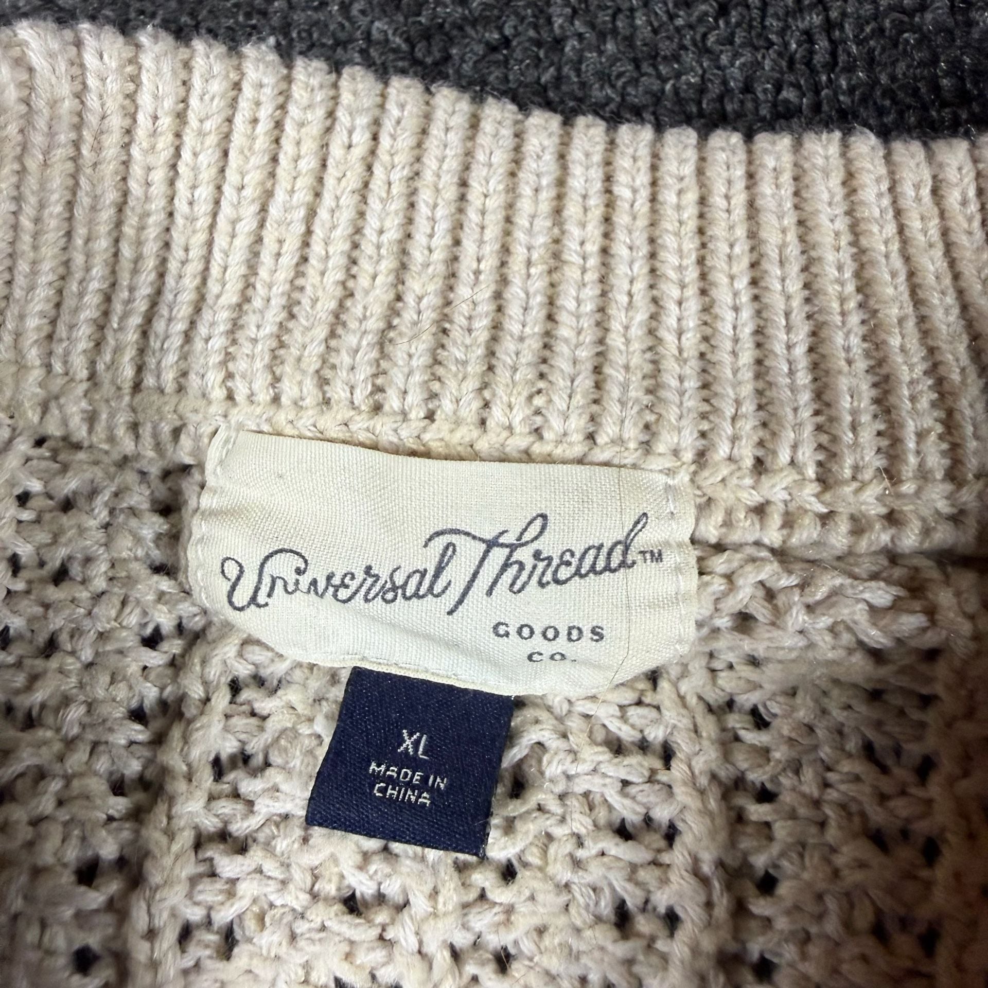 Universal Thread Pullover Sweater Cream Size L 5