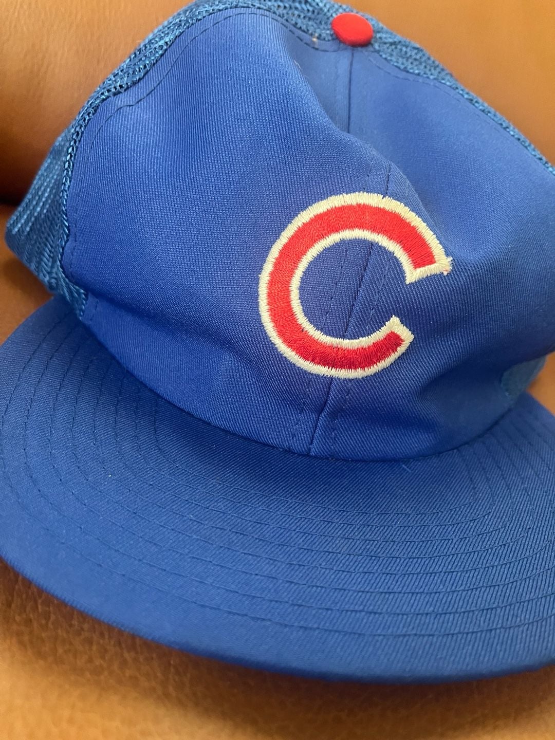 Twins Chicago Cubs MLB Trucker Hat M/L Vintage Blue Mesh Snapback Cap Taiwan ROC 9