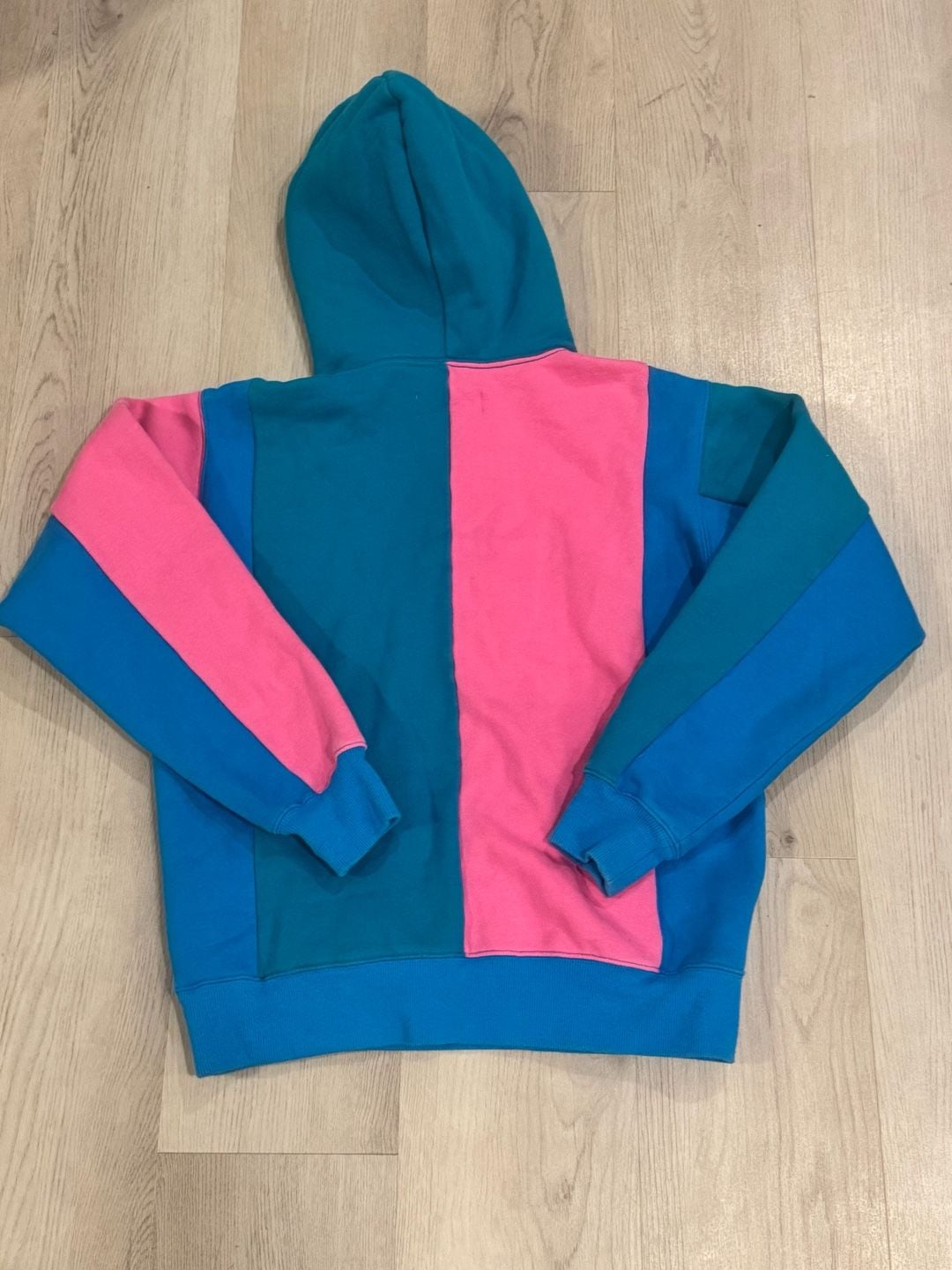 Teddy Fresh Colorblock Hoodie Size S Blue Pink 7
