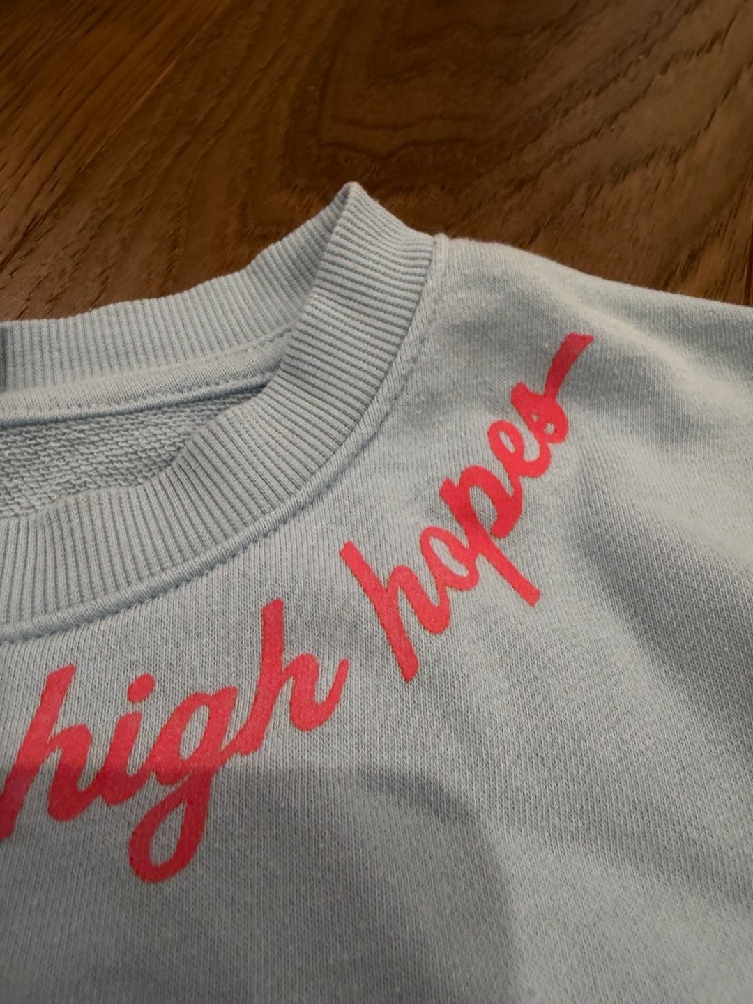 Old Navy High Hopes Sweatshirt Size XL (14-16) Light Blue Pink 3