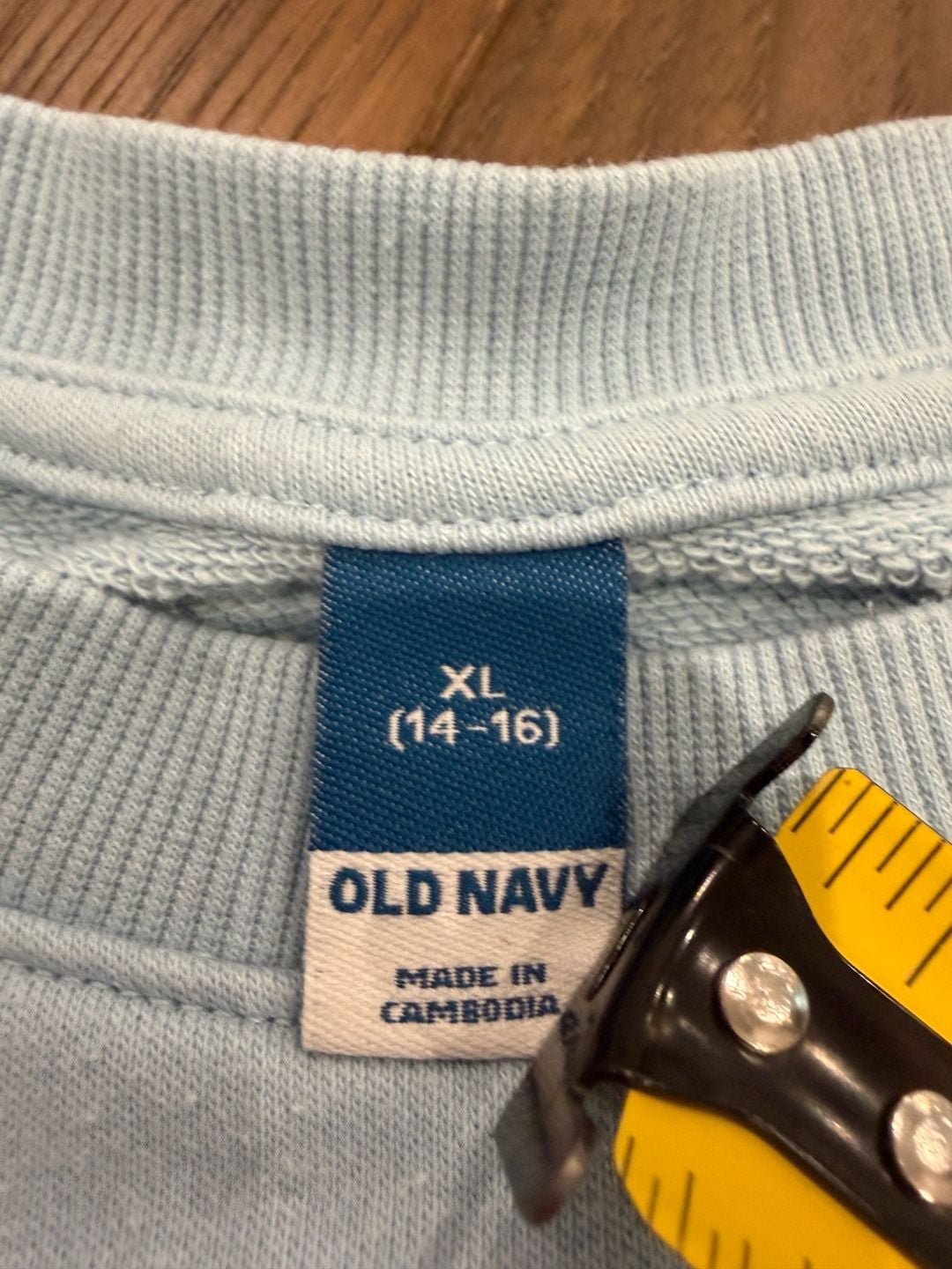 Old Navy High Hopes Sweatshirt Size XL (14-16) Light Blue Pink 4