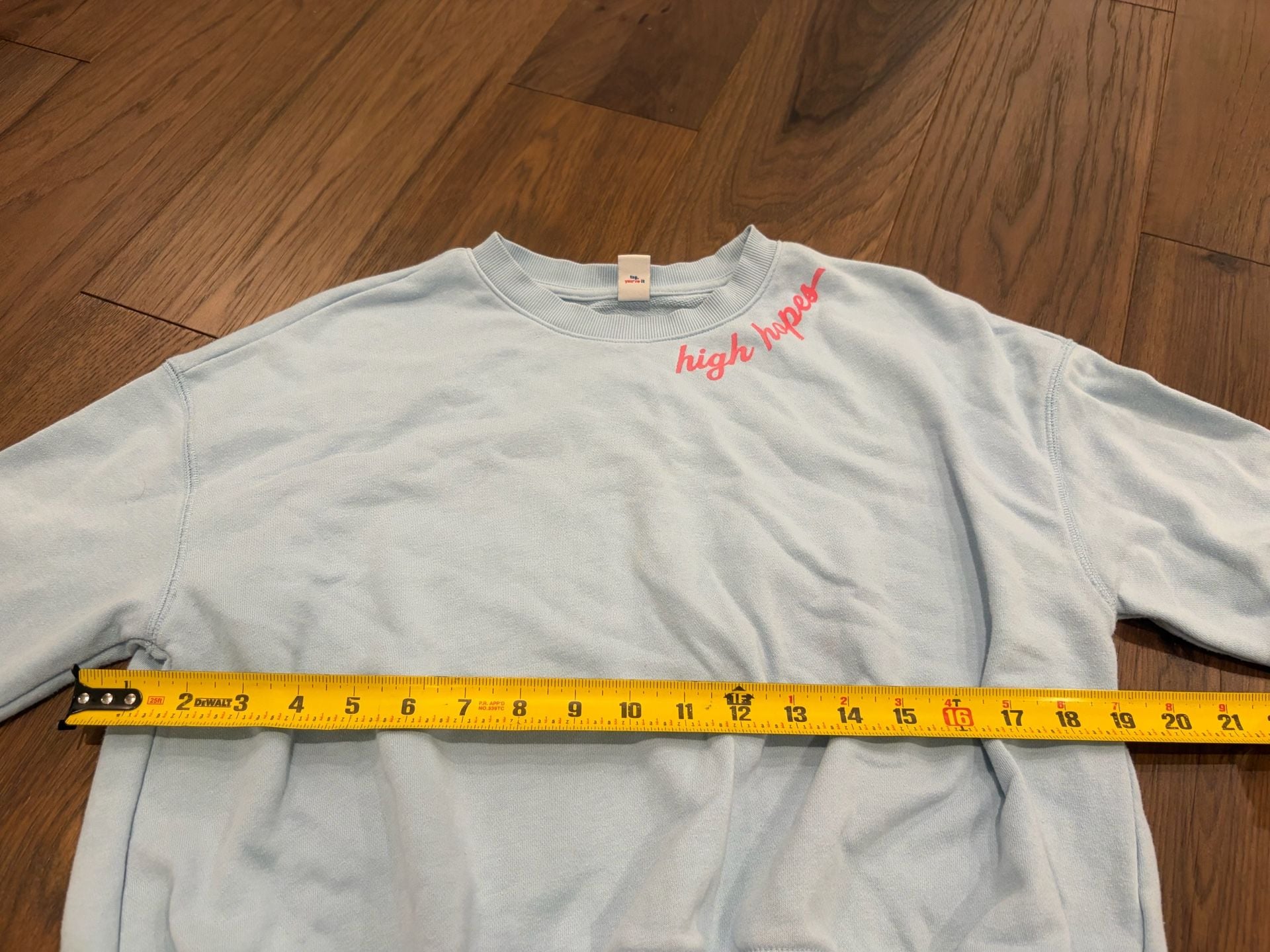 Old Navy High Hopes Sweatshirt Size XL (14-16) Light Blue Pink 6