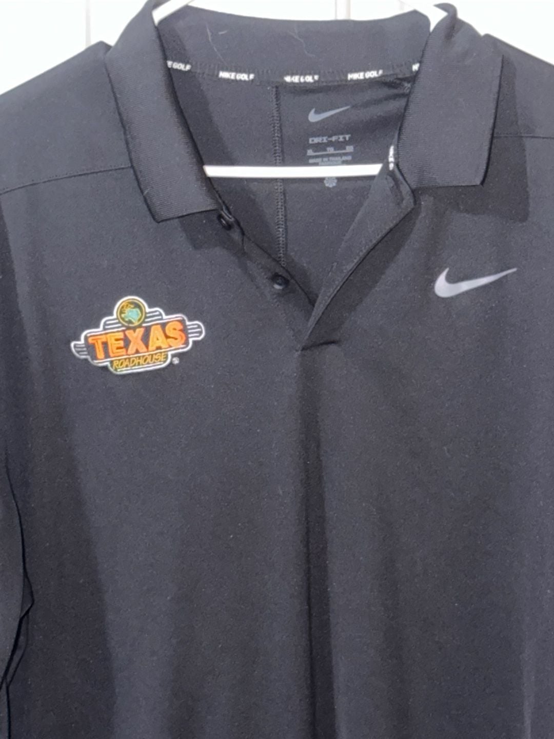 Nike Golf Texas Roadhouse Polo Size XL Black Dri-Fit Shirt 3