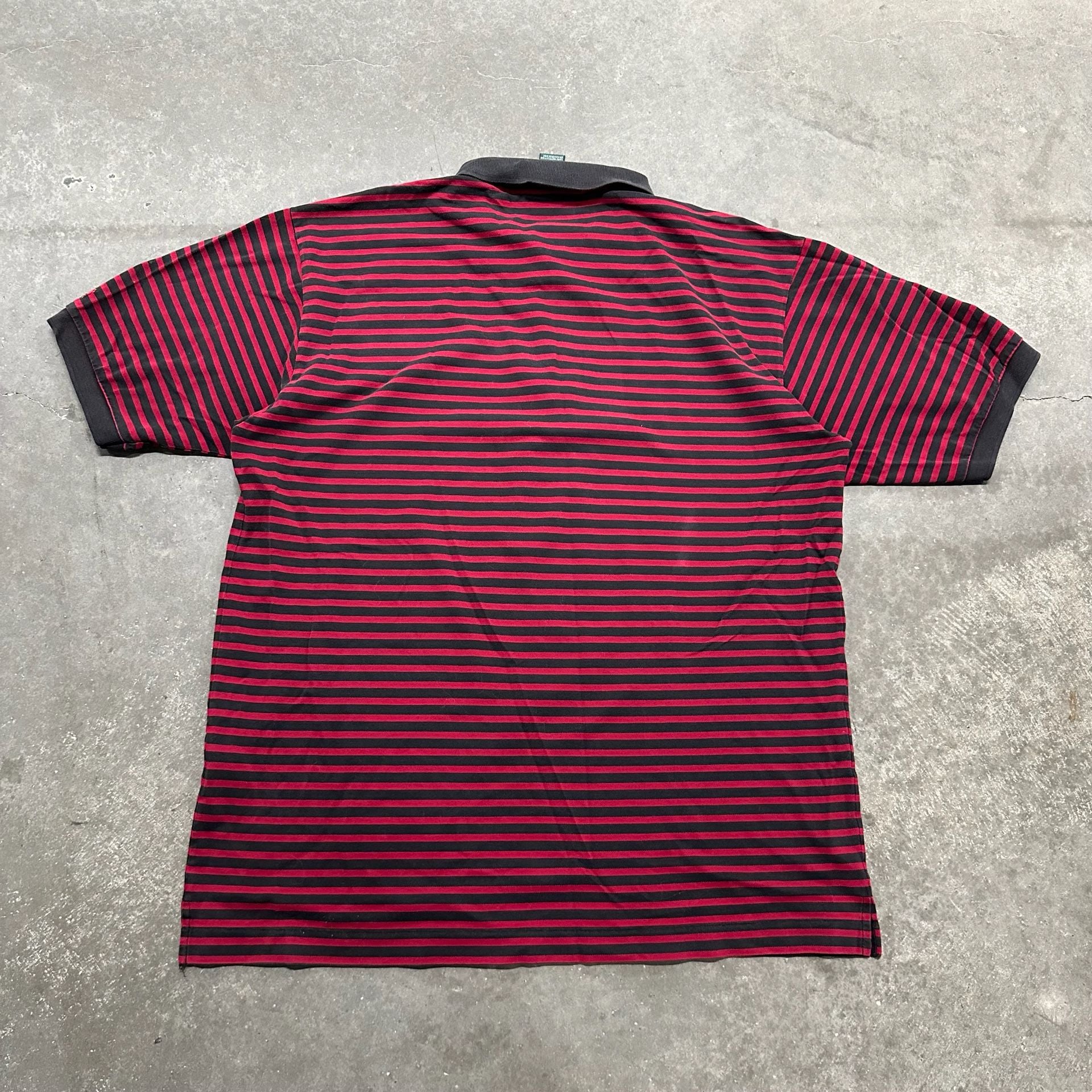 Hugo Boss Golf Polo Shirt Large Striped 100% Cotton Embroidered Logo Preppy 3