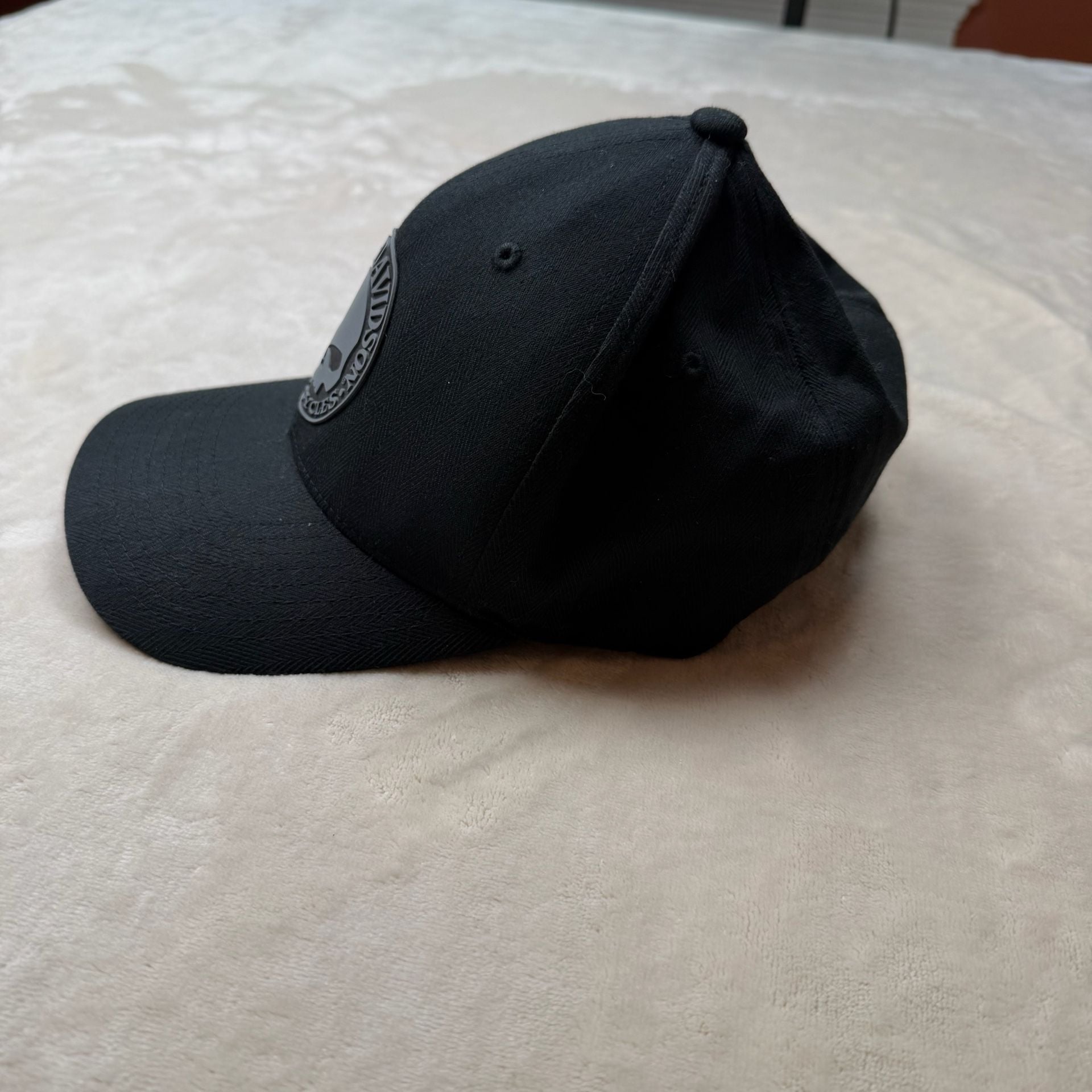 Harley-Davidson Flexfit Hat Size L/XL Black Skull Logo Cap 3