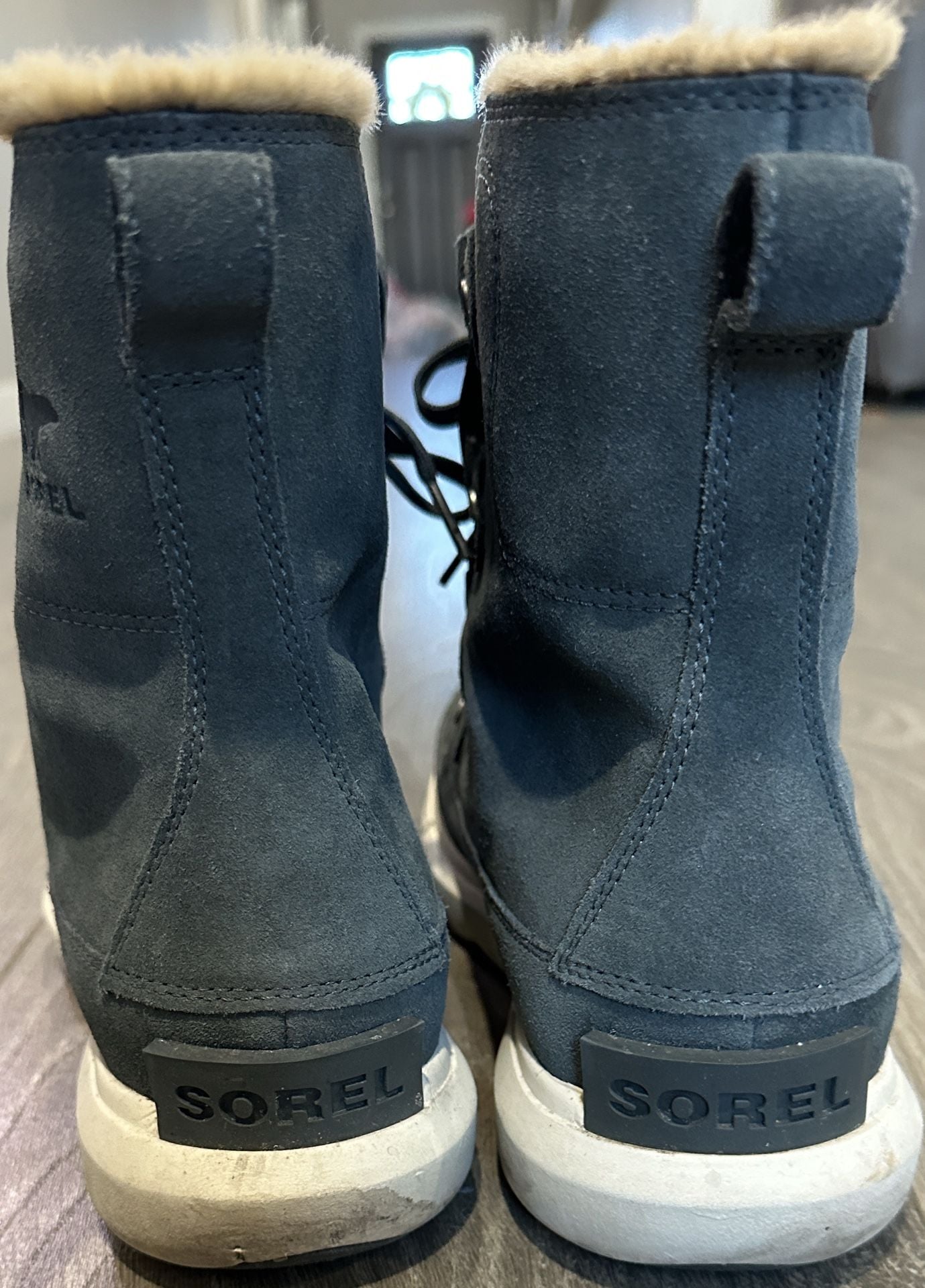 Sorel Kinetic Lace Waterproof Boots Grey Suede 7