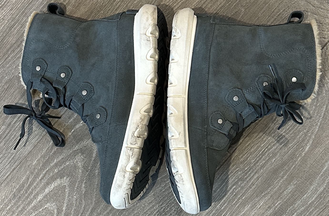 Sorel Kinetic Lace Waterproof Boots Grey Suede 4