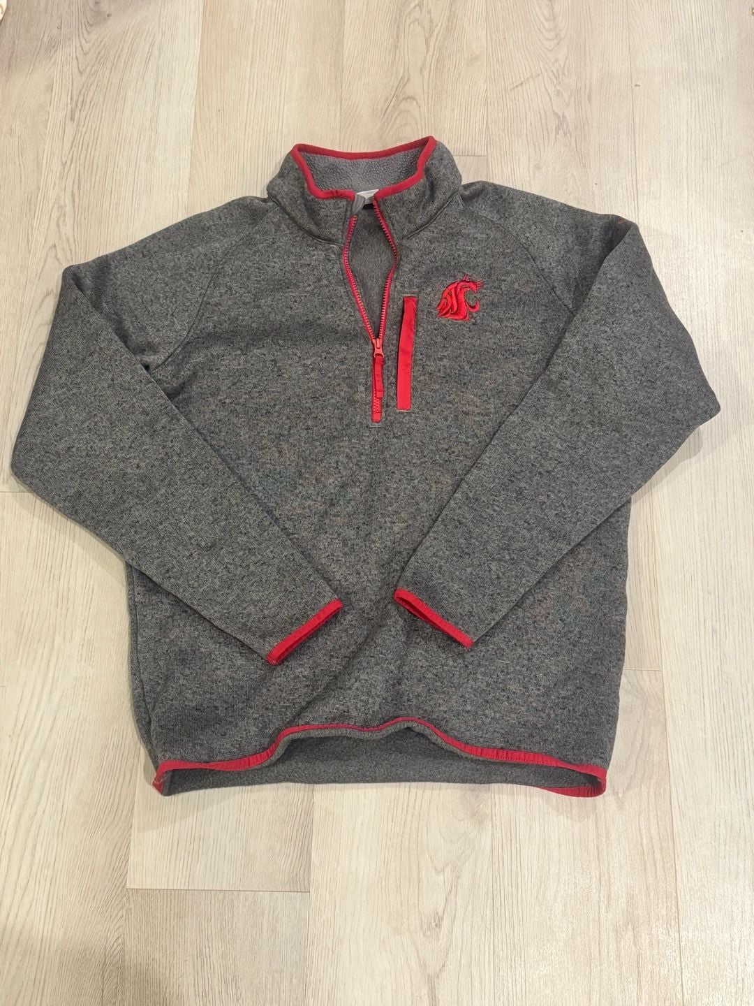 Columbia WSU Cougars Canyon Point Half-Zip Fleece Size L Gray 2