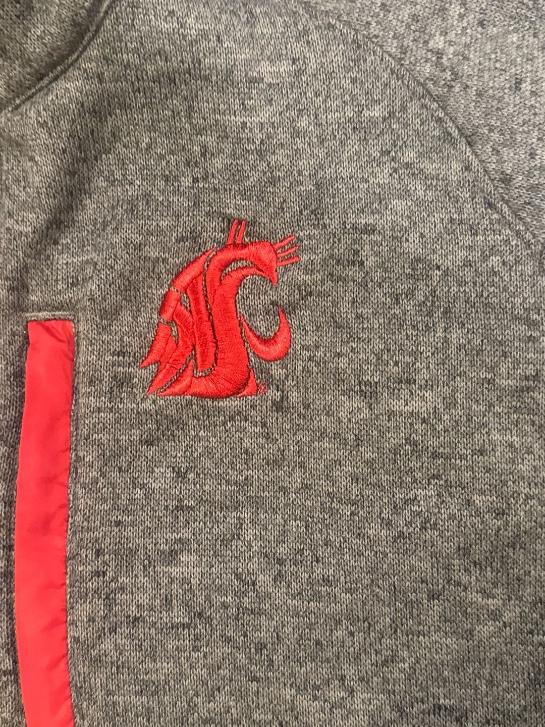 Columbia WSU Cougars Canyon Point Half-Zip Fleece Size L Gray 4