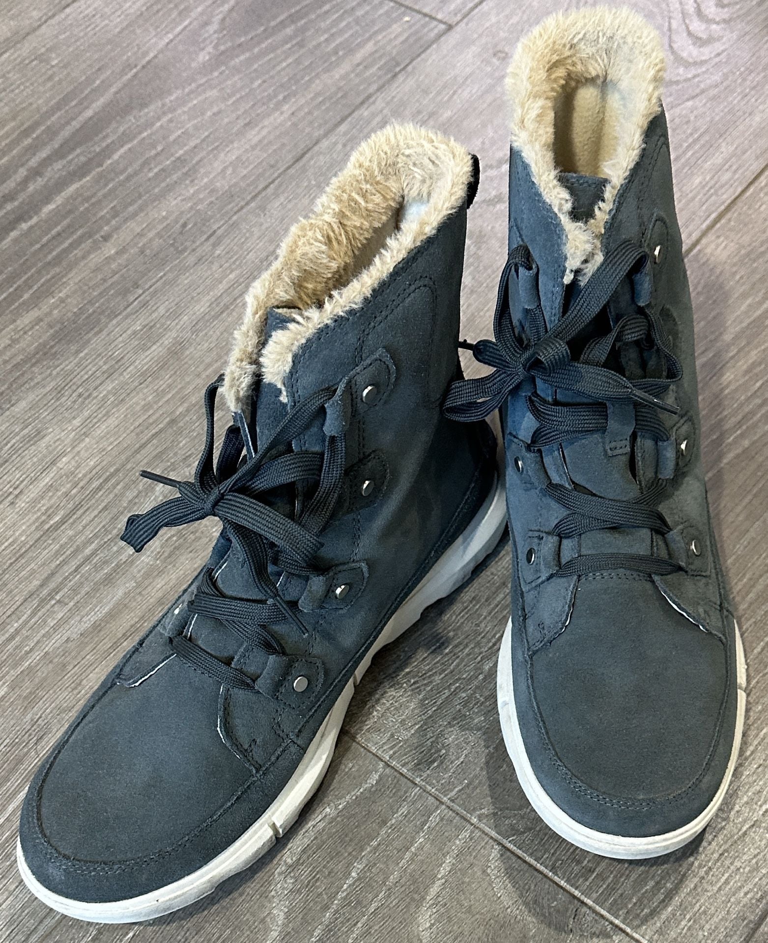 Sorel Kinetic Lace Waterproof Boots Grey Suede 2
