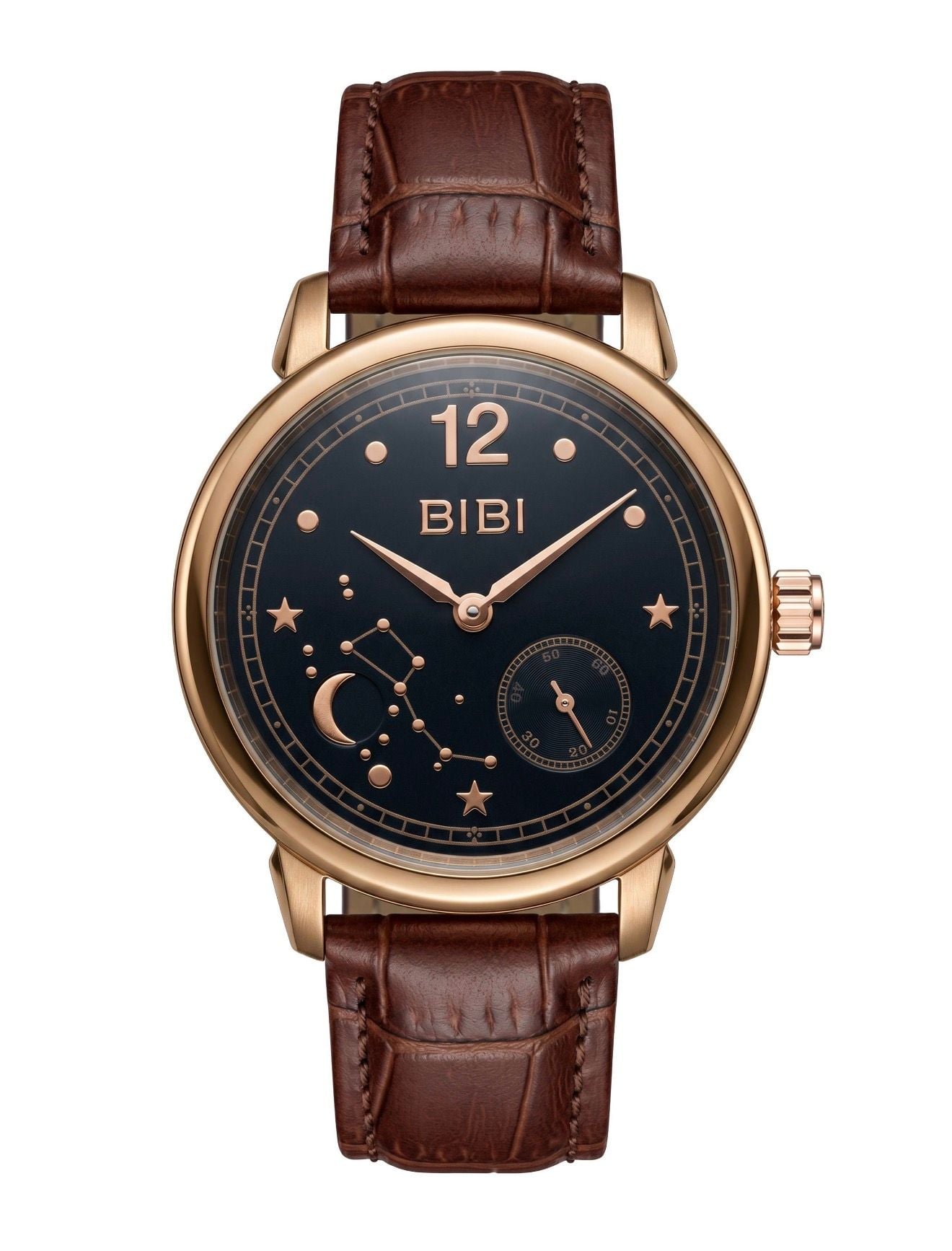Bibi Constellation Automatic Rose Gold Leather Watch 2
