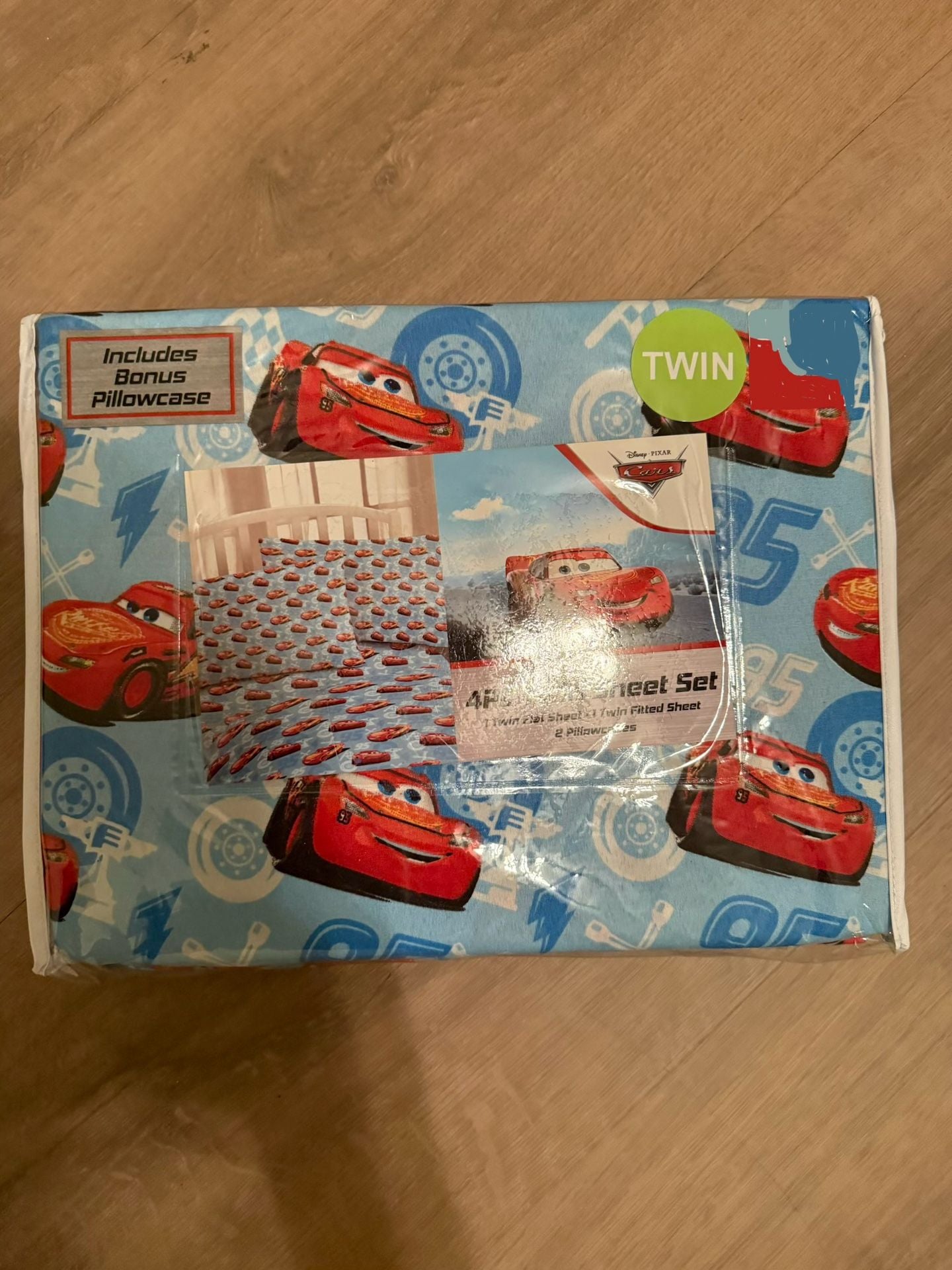Disney Pixar Cars 4PC Twin Sheet Set Size Twin Blue 1