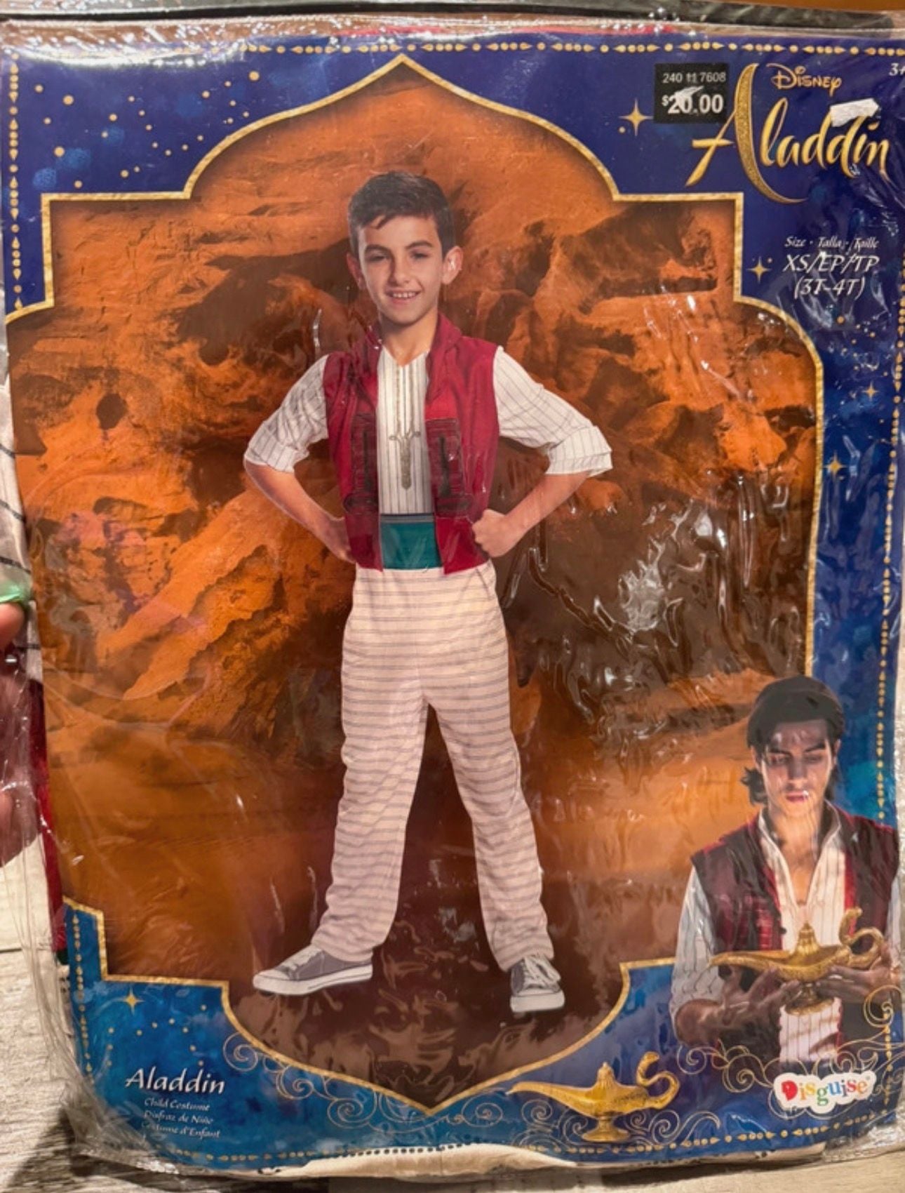 Disney Aladdin Child Costume Size 3T-4T 1