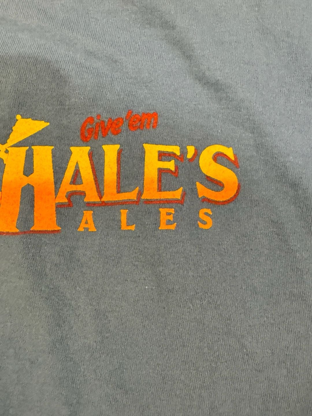 VTG single stitch Hale's Ales T-Shirt Size 2X Blue Cotton Vintage Graphic Tee 3