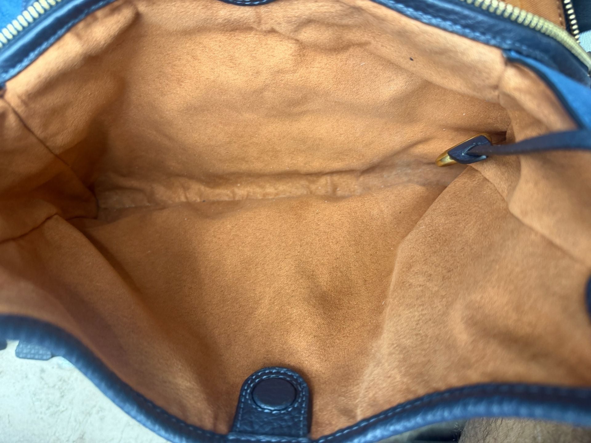 Coach Leather Hobo Shoulder Bag Blue 5