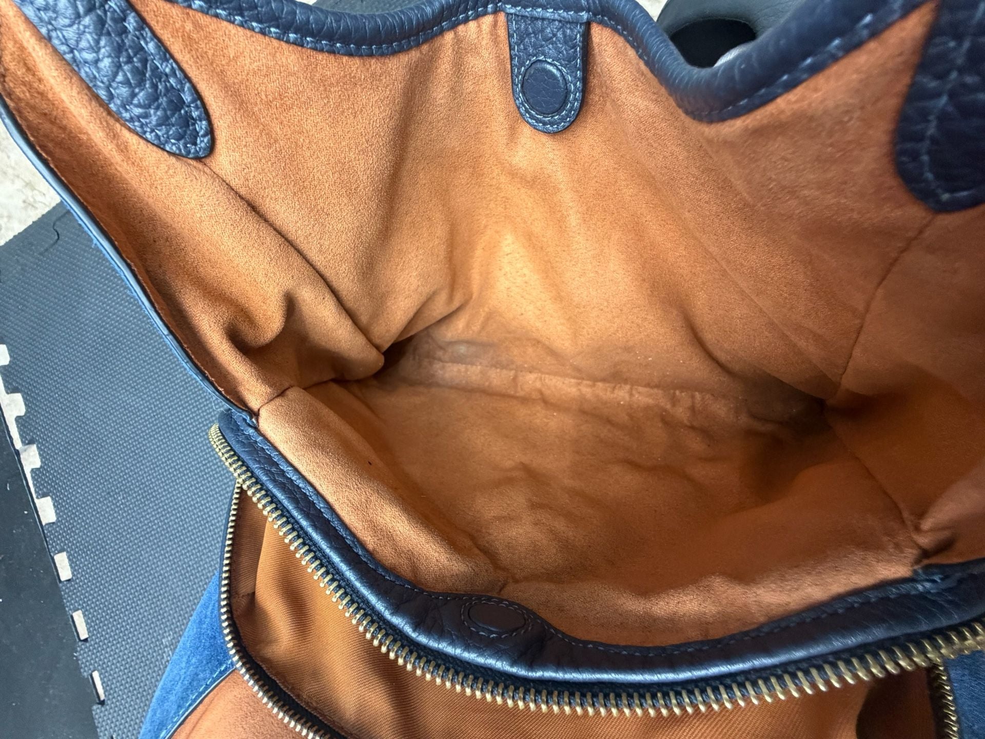 Coach Leather Hobo Shoulder Bag Blue 6